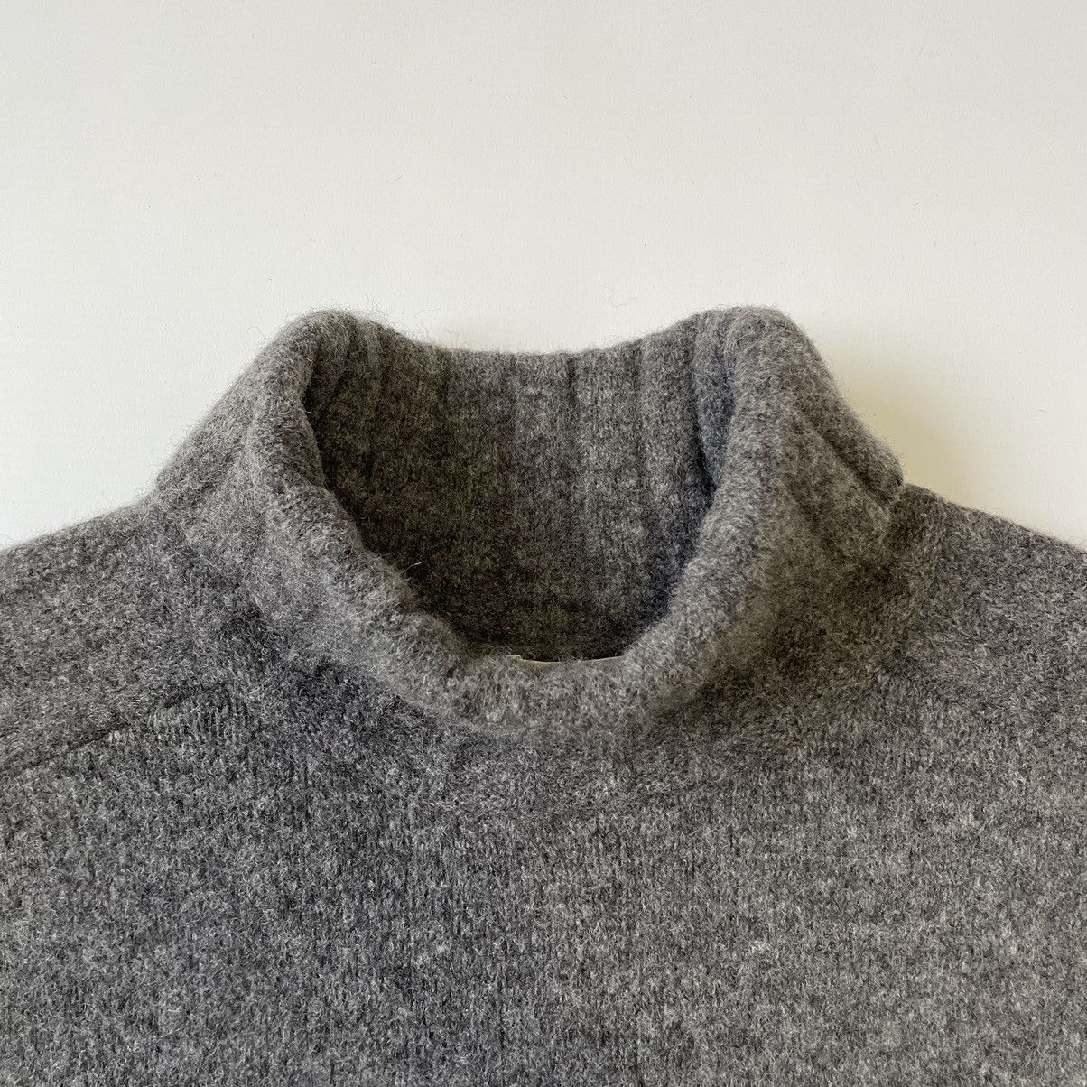 Dries Van Noten Boxy Fit Felted Gray Wool Sweater Size US M / EU 48-50 / 2 - 4 Thumbnail
