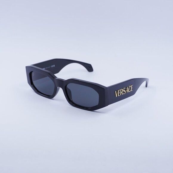 Versace Versace VE4489U GB1/87 Sunglasses Black Rectangle Frame Size ONE SIZE - 6 Thumbnail