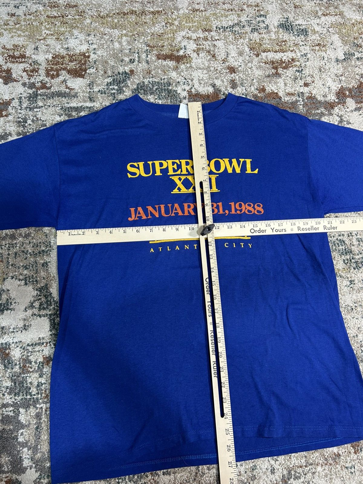 Vintage 1988 Super Bowl XXII Ceasars Atlantic City Single Stitch Size US XL / EU 56 / 4 - 5 Thumbnail