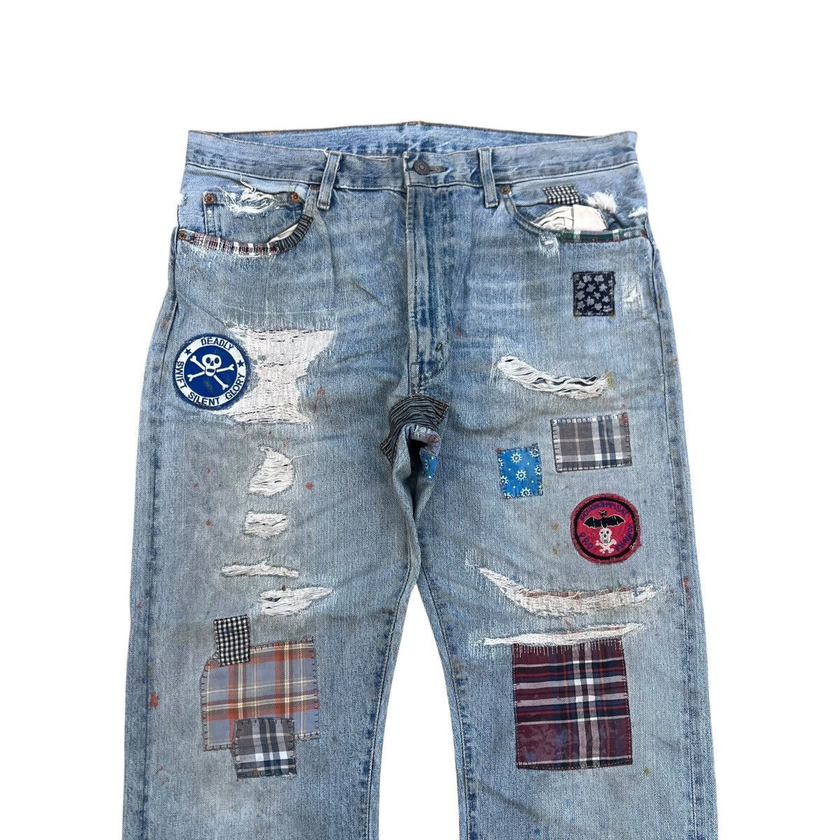 Levi's Vintage Clothing Vtg Levi’s big E 505 Patch Work Selvedge Denim Size US 32 / EU 48 - 3 Thumbnail