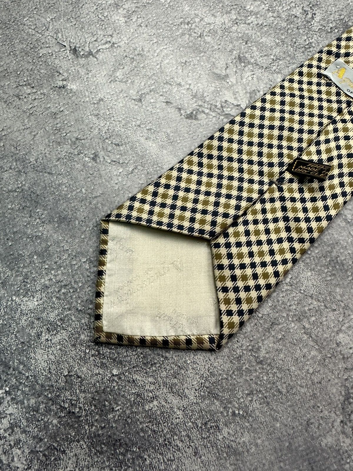 Aquascutum Aquascutum Nova Check Silk Tie Classic Checkered Necktie Size ONE SIZE - 10 Thumbnail