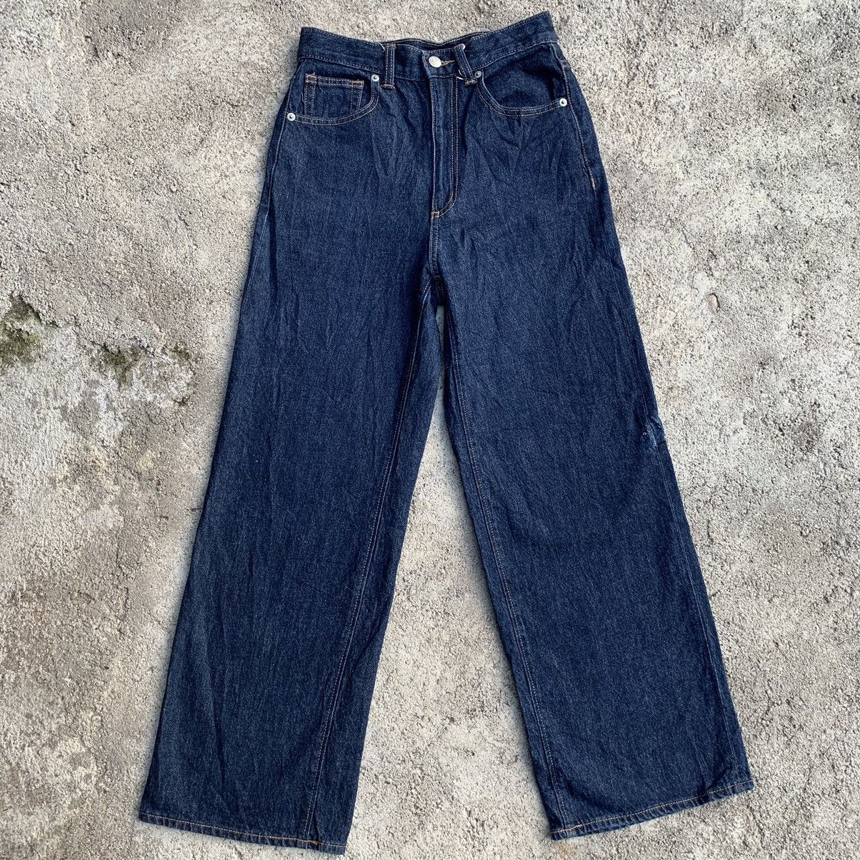 GU Wide Leg Baggy Japanese Brand Jeans Pants W26 Size 26" / US 2 / IT 38 - 1 Thumbnail