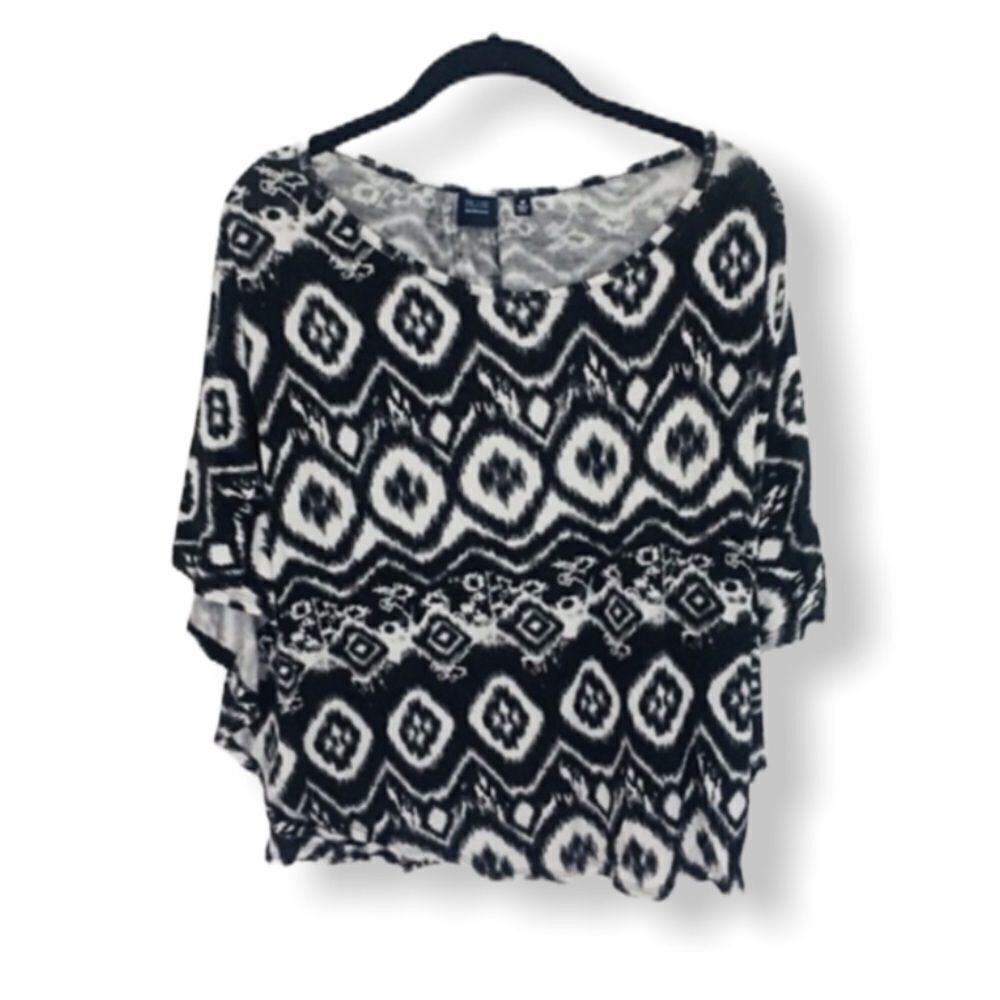 Saks Fifth Avenue Saks Fifth Avenue Blue Label SZ M Blouse – Navy & White Size M / US 6-8 / IT 42-44 - 2 Thumbnail