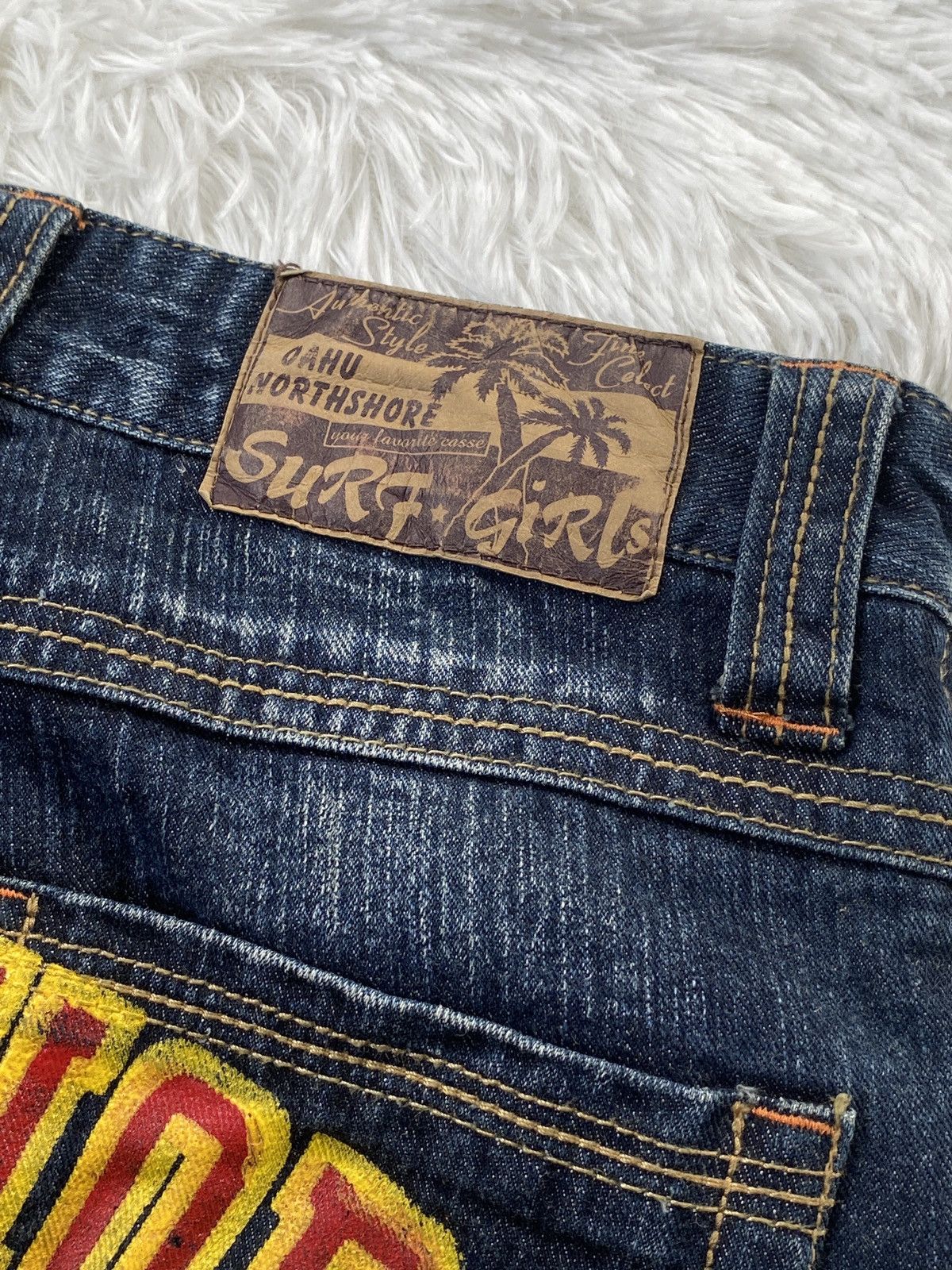 Vintage 🔥BINDING NOW🔥OAHU Northshore Hawaiian Surf Girl Denim Size 28" / US 6 / IT 42 - 9 Thumbnail
