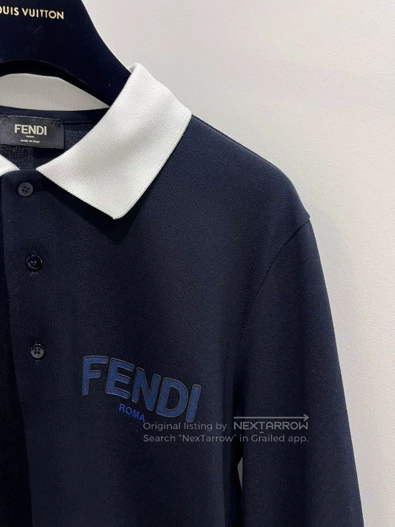 Fendi Fendi Men's Long Sleeve Polo Shirt 100% Cotton Size US S / EU 44-46 / 1 - 4 Thumbnail