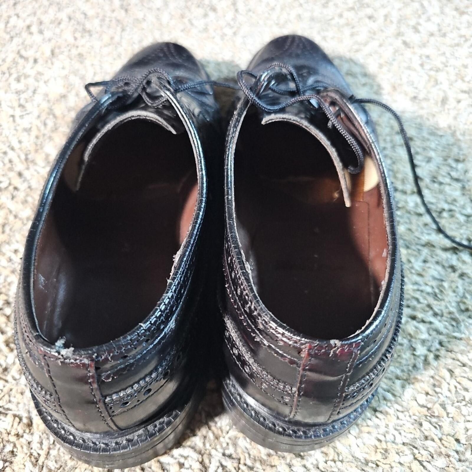 Nunn Bush Nunn Bush Black Wingtips 895393 8½D Dress Shoes Size US 8.5 / EU 41-42 - 6 Thumbnail