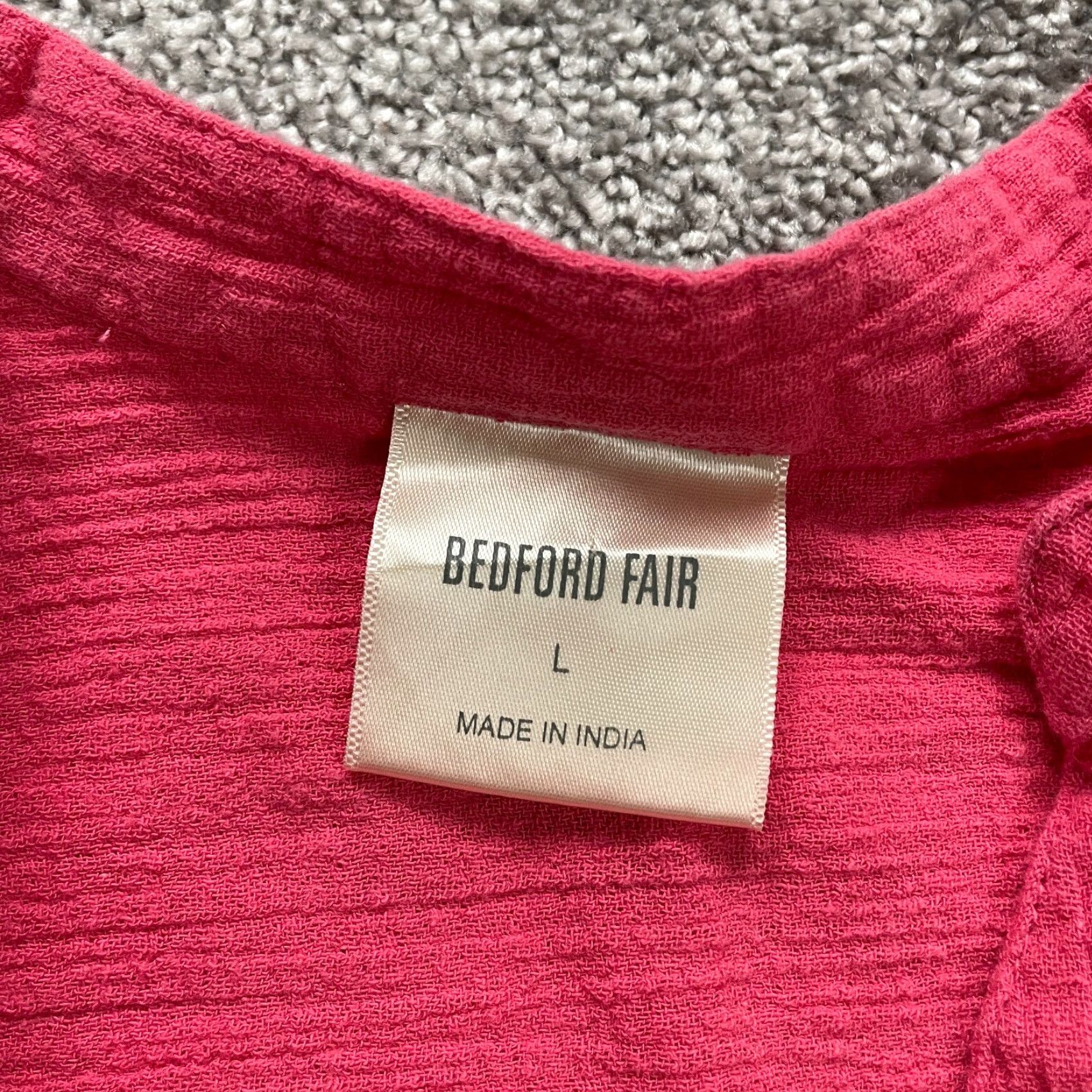 Pinko VINTAGE Bedford Fair Blouse Shirt Womens Large Pink 3/4 Sleeve Cotton Knit Casual Top Adult Large Pink Classic Womens Size L / US 10 / IT 46 - 5 Thumbnail