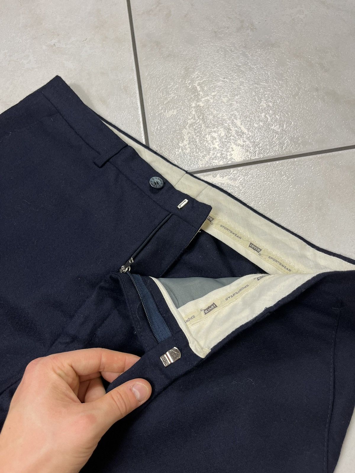 Levi's × Levi's Vintage Clothing × Vintage Vintage Levi’s 70s wool crease classic pants casual trousers Size US 34 / EU 50 - 12 Thumbnail