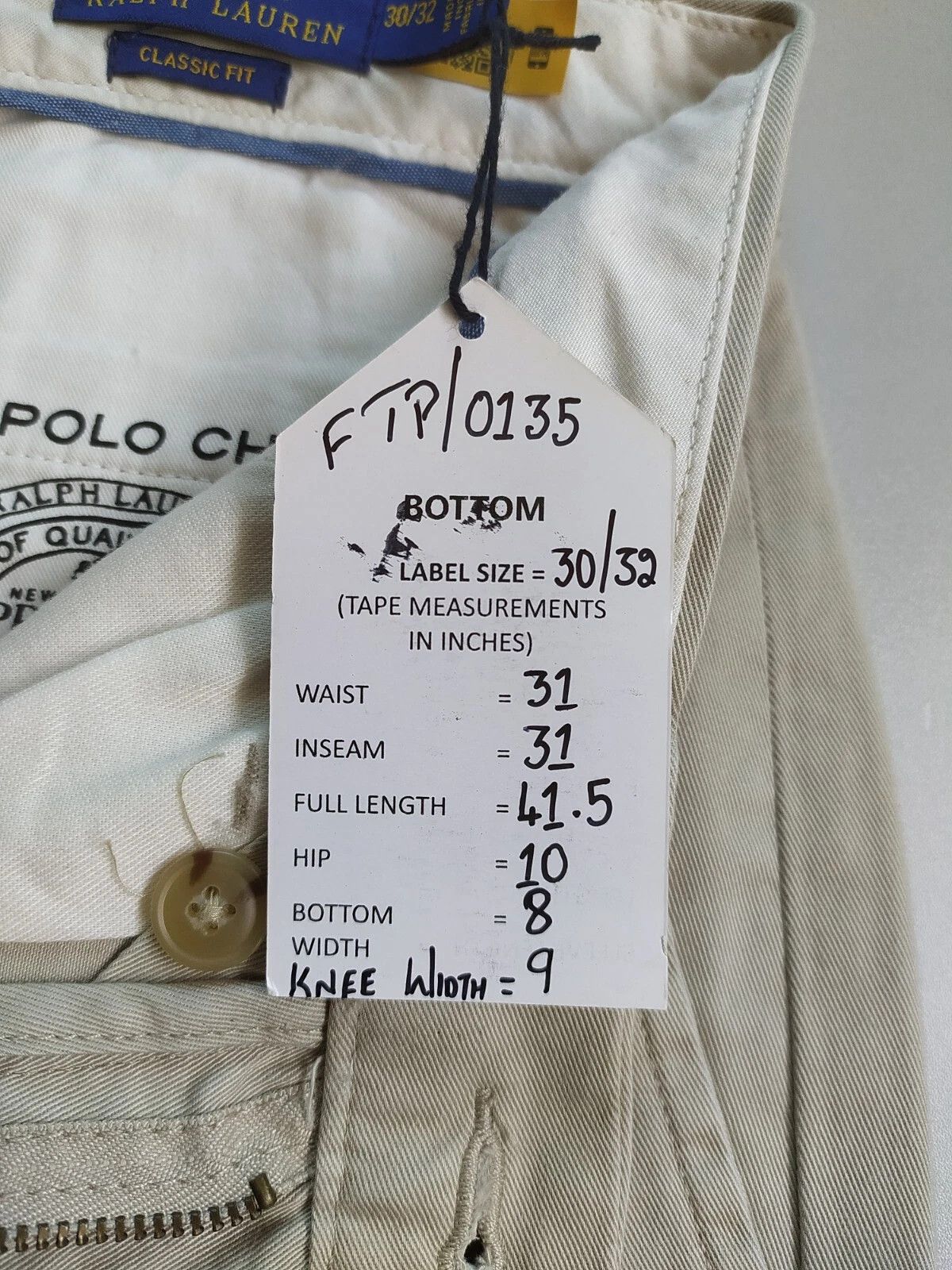 Polo Ralph Lauren Polo Ralph Lauren Classic Fit Chino Pant FTP 0135 Size US 30 / EU 46 - 6 Thumbnail