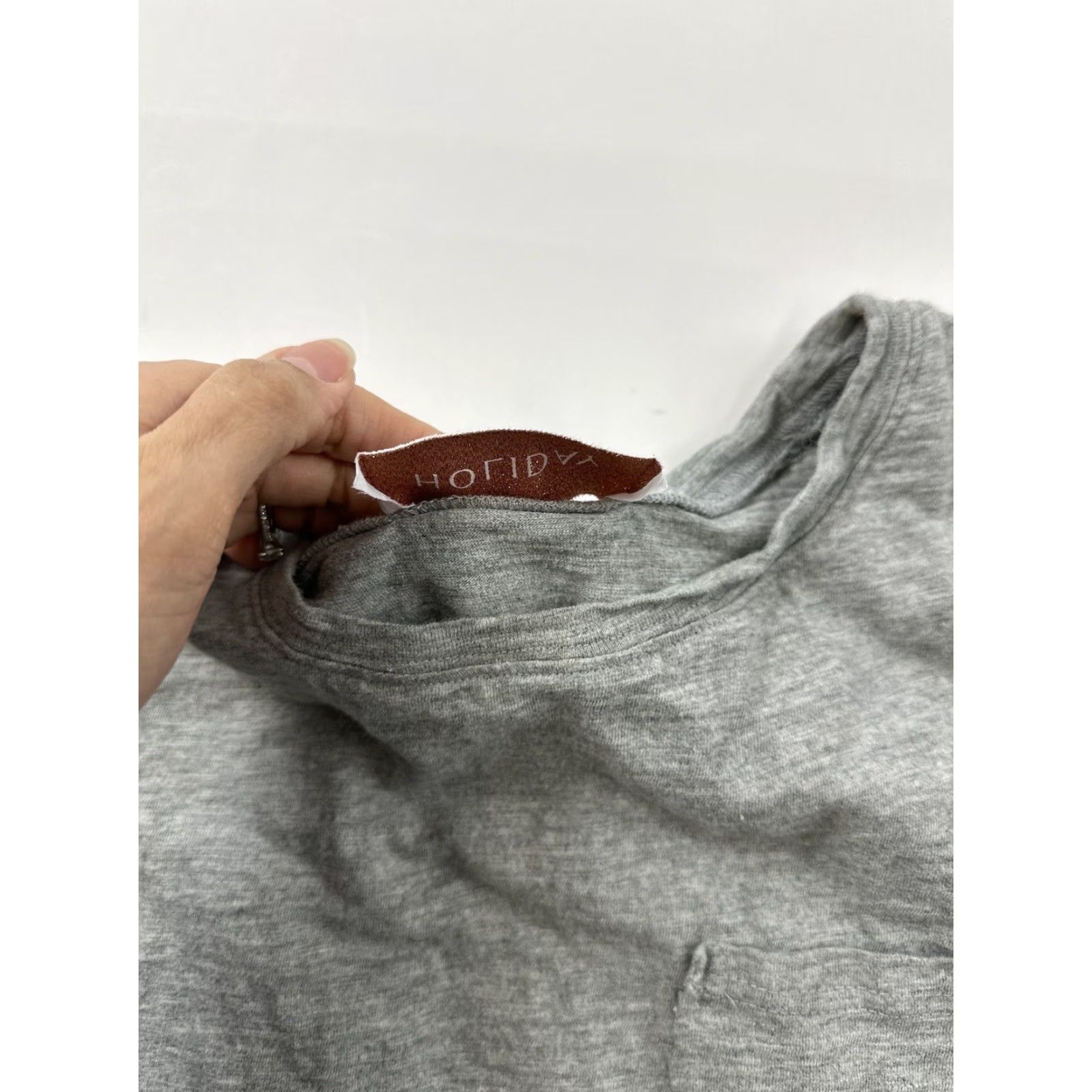 Anthropologie Holiday Anthropologie Tunic Top Womens M Grey Pockets Size M / US 6-8 / IT 42-44 - 4 Thumbnail