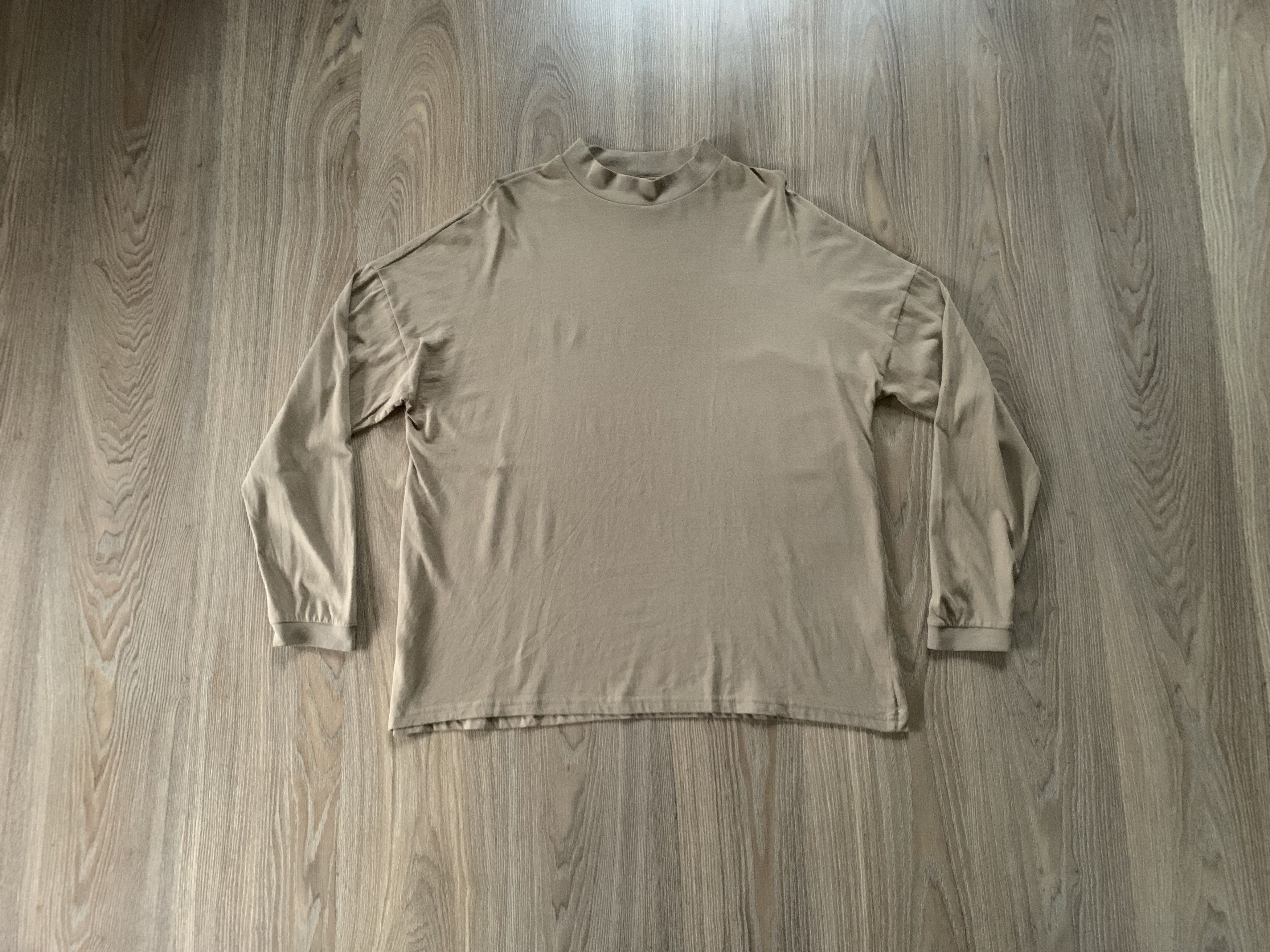 Designer × Zara Zara Beige Cotton Turtleneck Poloneck Sweatshirt Size US XL / EU 56 / 4 - 1 Thumbnail