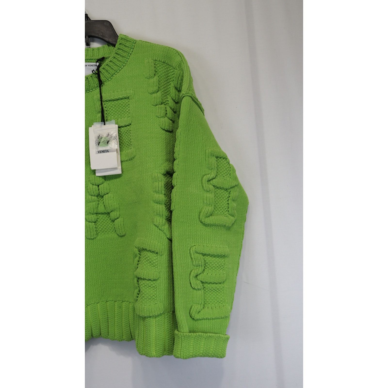 Bottega Veneta o1rshd1 Alphabet Chenille Knitwear Sweater in Green Size US S / EU 44-46 / 1 - 2 Thumbnail