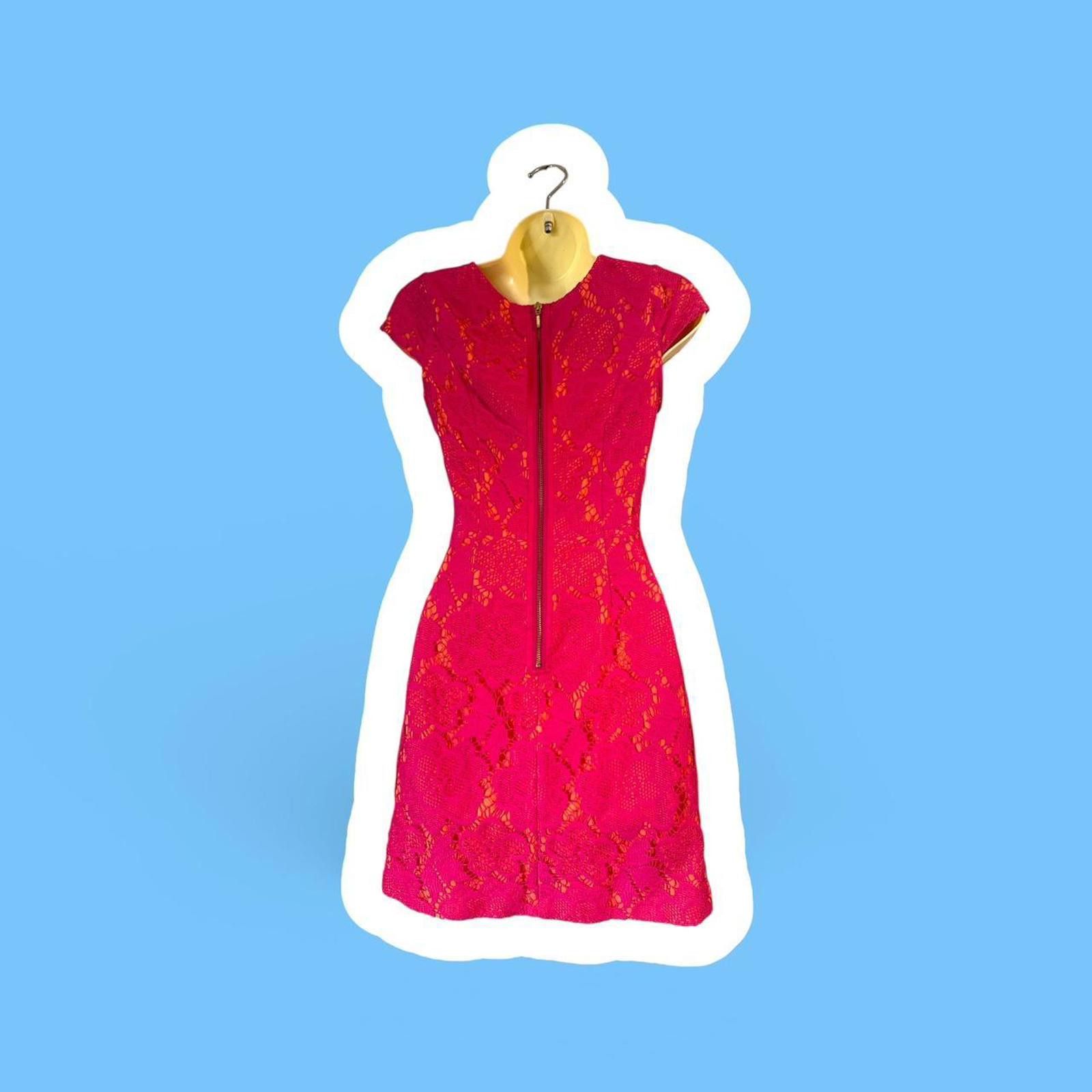 Review 💖 🧡Review Hot Pink Lace Mini Dress 💖 Size XS / US 0-2 / IT 36-38 - 2 Thumbnail