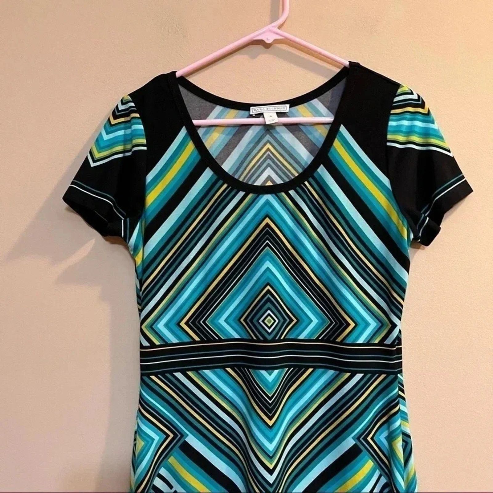 Other Dana Buchman Size 8 Retro Design Knee Length Pencil Dress Size M / US 6-8 / IT 42-44 - 2 Thumbnail