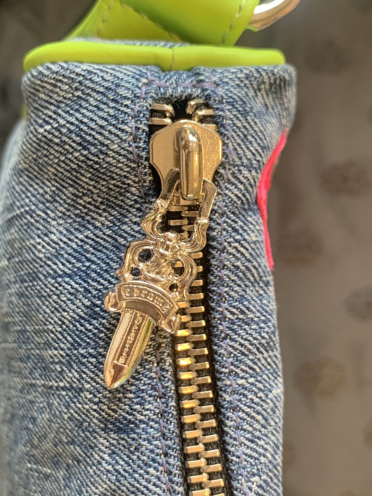 Chrome Hearts Leather cross patch denim nugget bag Size ONE SIZE - 12 Thumbnail