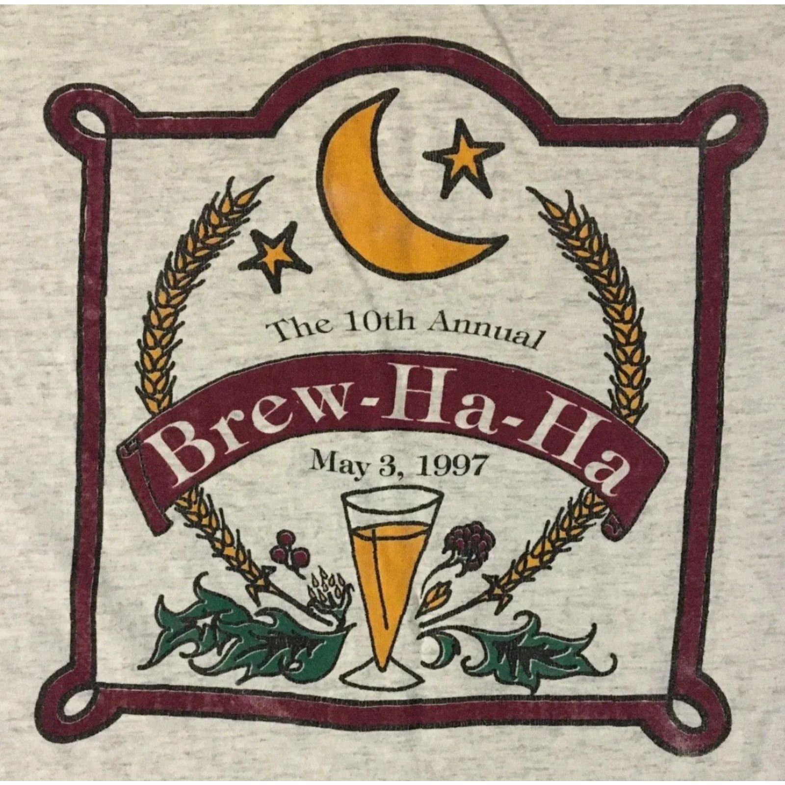 Vintage Vtg 90s Flagstaff Brew Ha Ha Faded Distress Beer Fest Shirt L Funny Grunge Biker Shirt Size US L / EU 52-54 / 3 - 3 Thumbnail