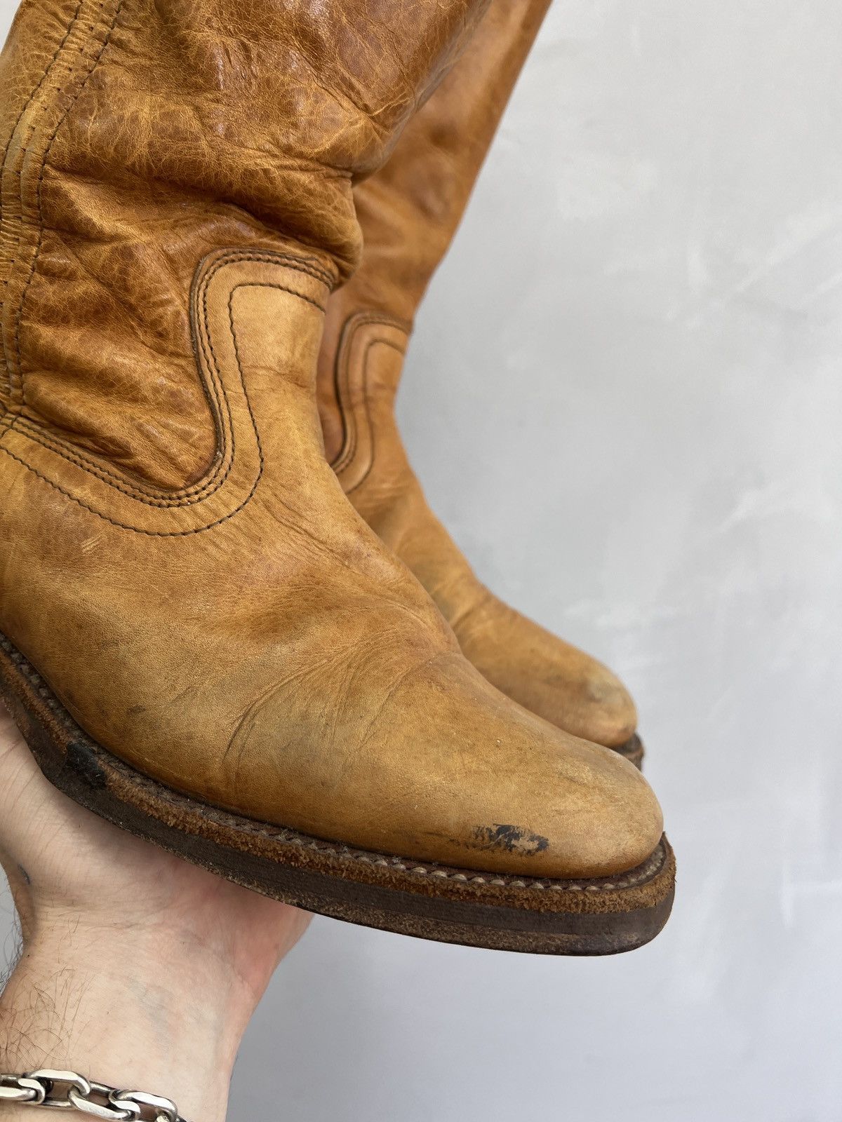 A.S.98 × Japanese Brand Western ankle moto 90s Boots Leather Style guidi Size US 9 / IT 39 - 5 Thumbnail