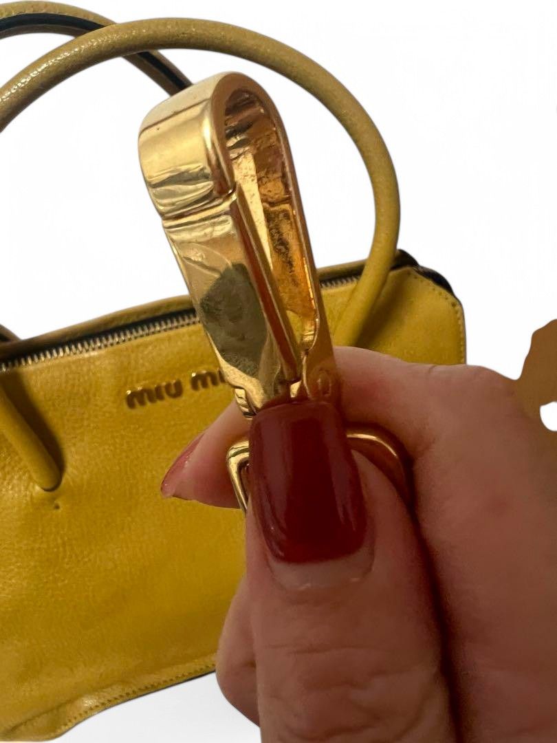 Miu Miu Miu Miu - Handbag Shoulder Bag Brown Leather Madras Vintage Size ONE SIZE - 10 Thumbnail