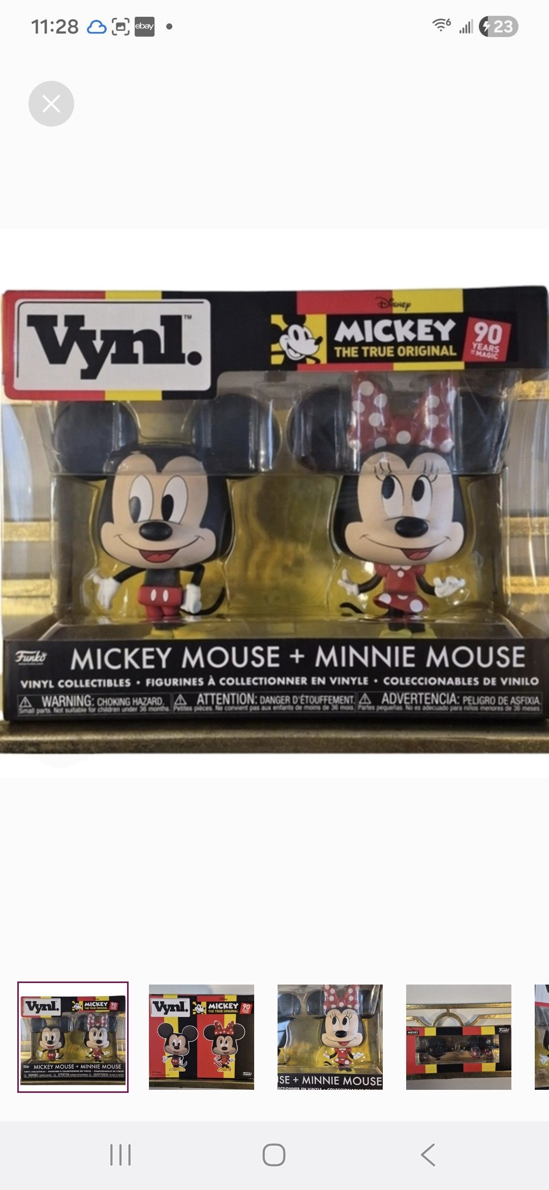 Other Mickey True Original 90Yrs MAGIC × Funko Vynl Mickey+Minnie Size ONE SIZE - 1 Thumbnail