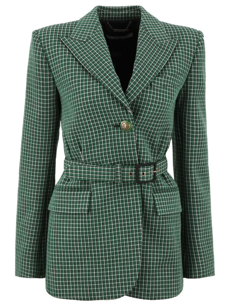 Givenchy Green plaid suit jacket