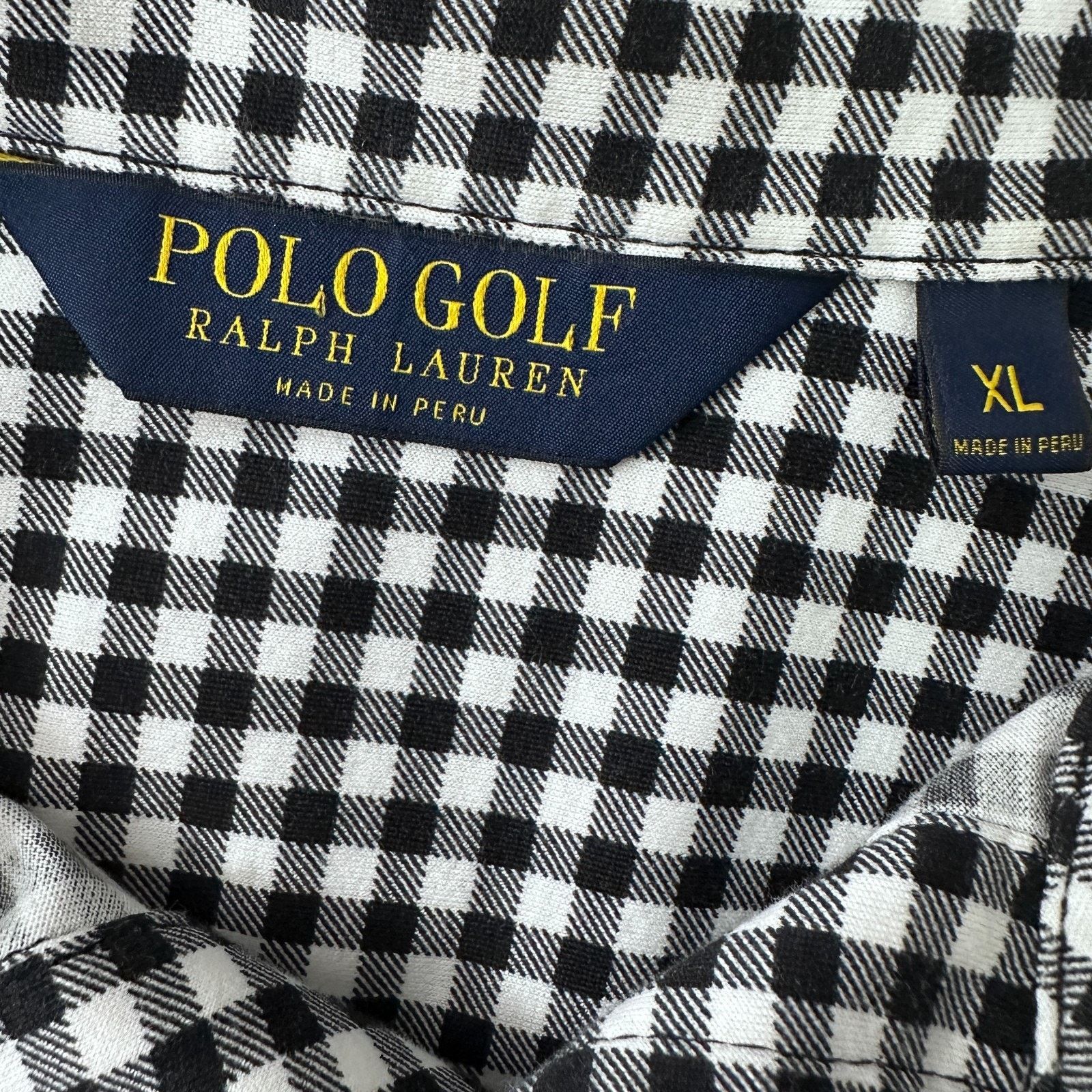 Polo Ralph Lauren Ralph Lauren Polo Golf Shirt Men XL White Black Long Sleeve Size US XL / EU 56 / 4 - 7 Thumbnail
