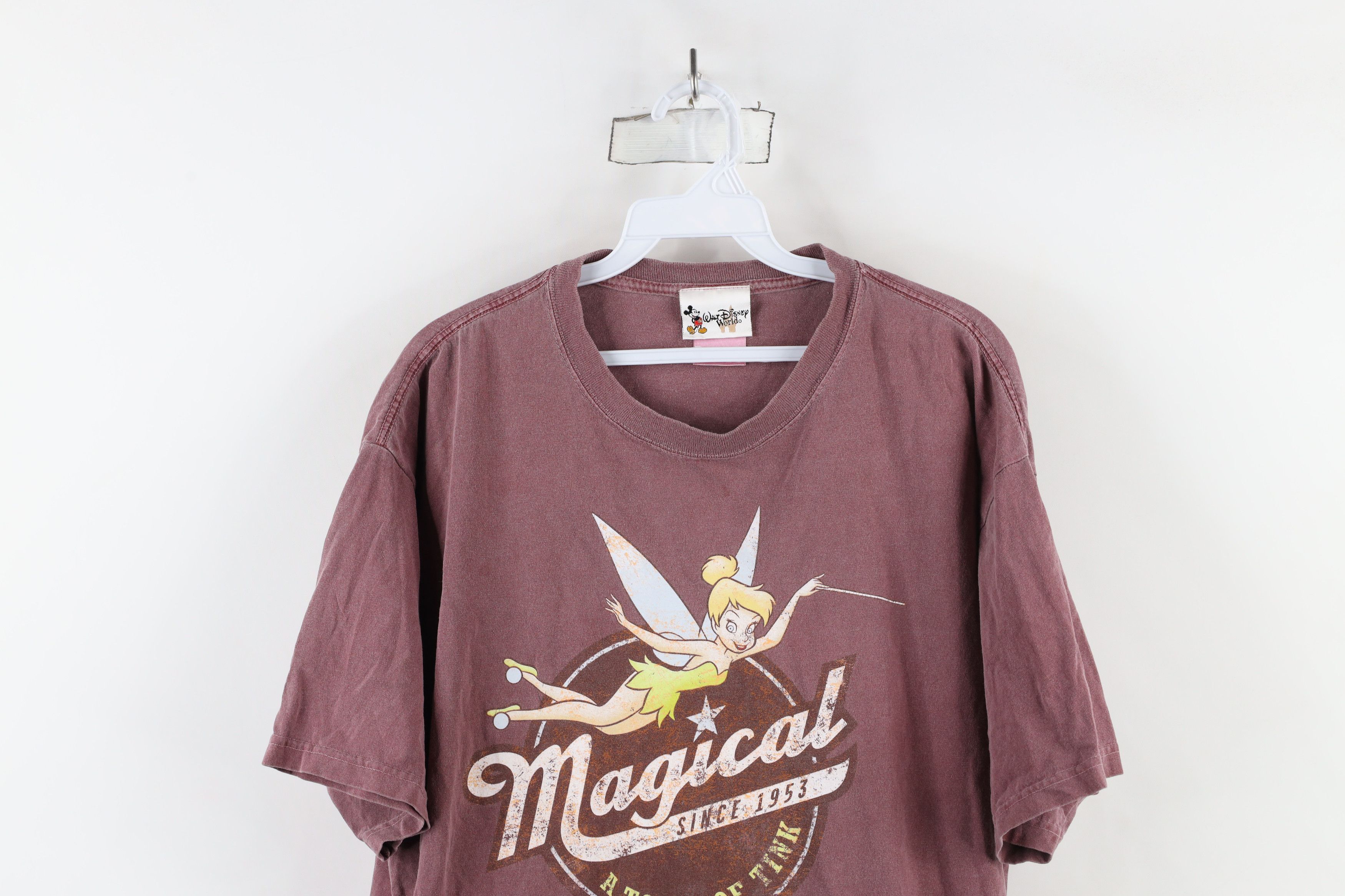 Disney × Vintage Vintage 90s Walt Disney World Tinker Bell Stonewash T-Shirt Size US L / EU 52-54 / 3 - 2 Thumbnail