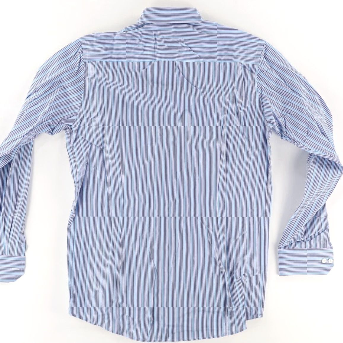 Eton VINTAGE Eton Contemporary Poplin Cotton Striped Long Sleeve Button Up Shirt Blue Mens 39 Size US L / EU 52-54 / 3 - 4 Thumbnail