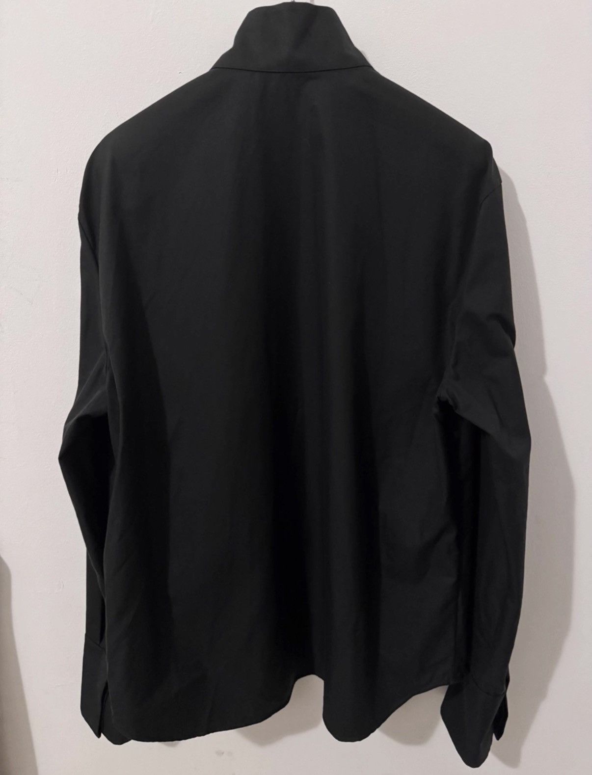 Saint Laurent Paris SLP) 24SS "Black Knight" Stand Collar Accordion Pleat Shirt Size US XXL / EU 58 / 5 - 2 Thumbnail