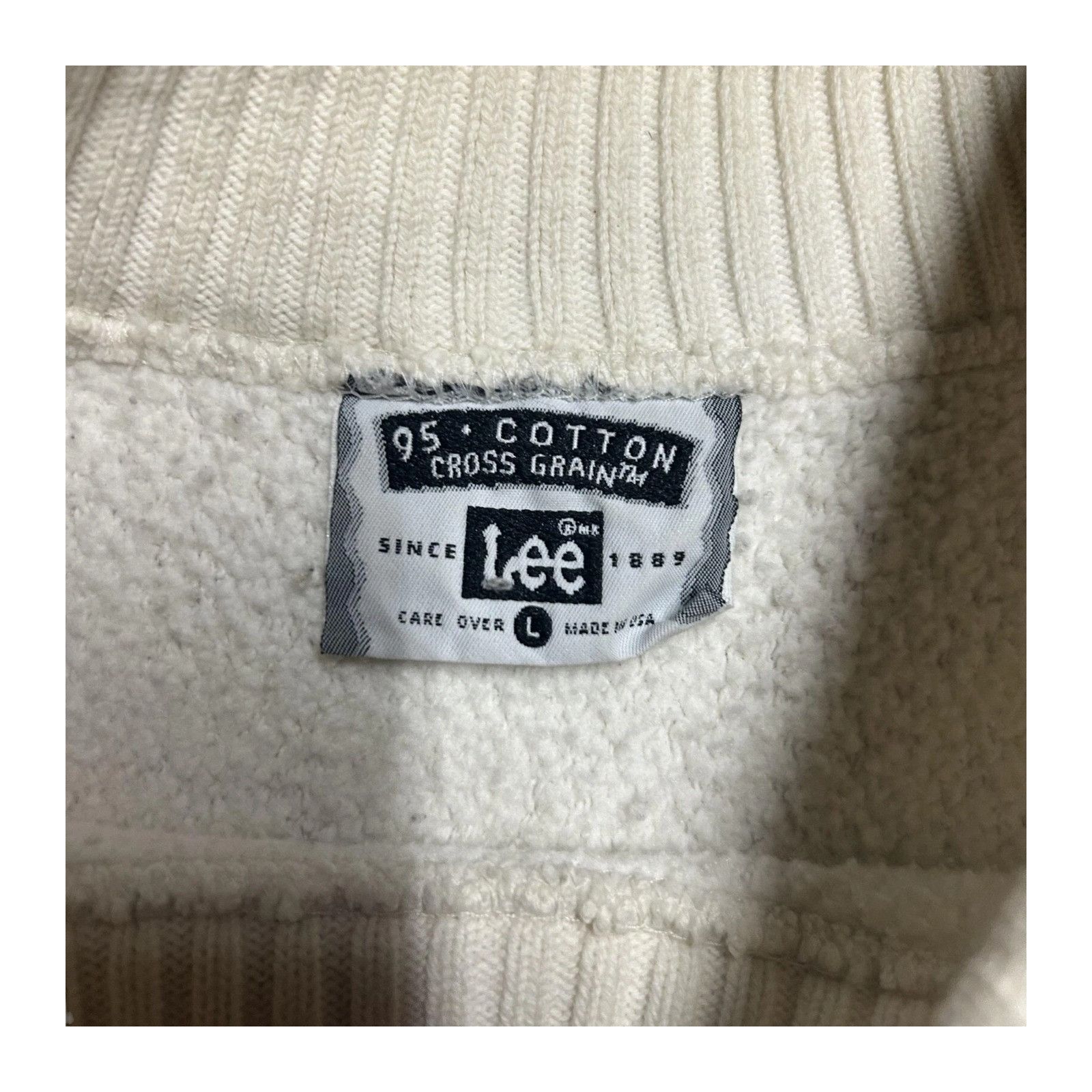 Lee Vintage Lee Sweatshirt Kroger Varsity Large Oversized White Size US L / EU 52-54 / 3 - 2 Thumbnail