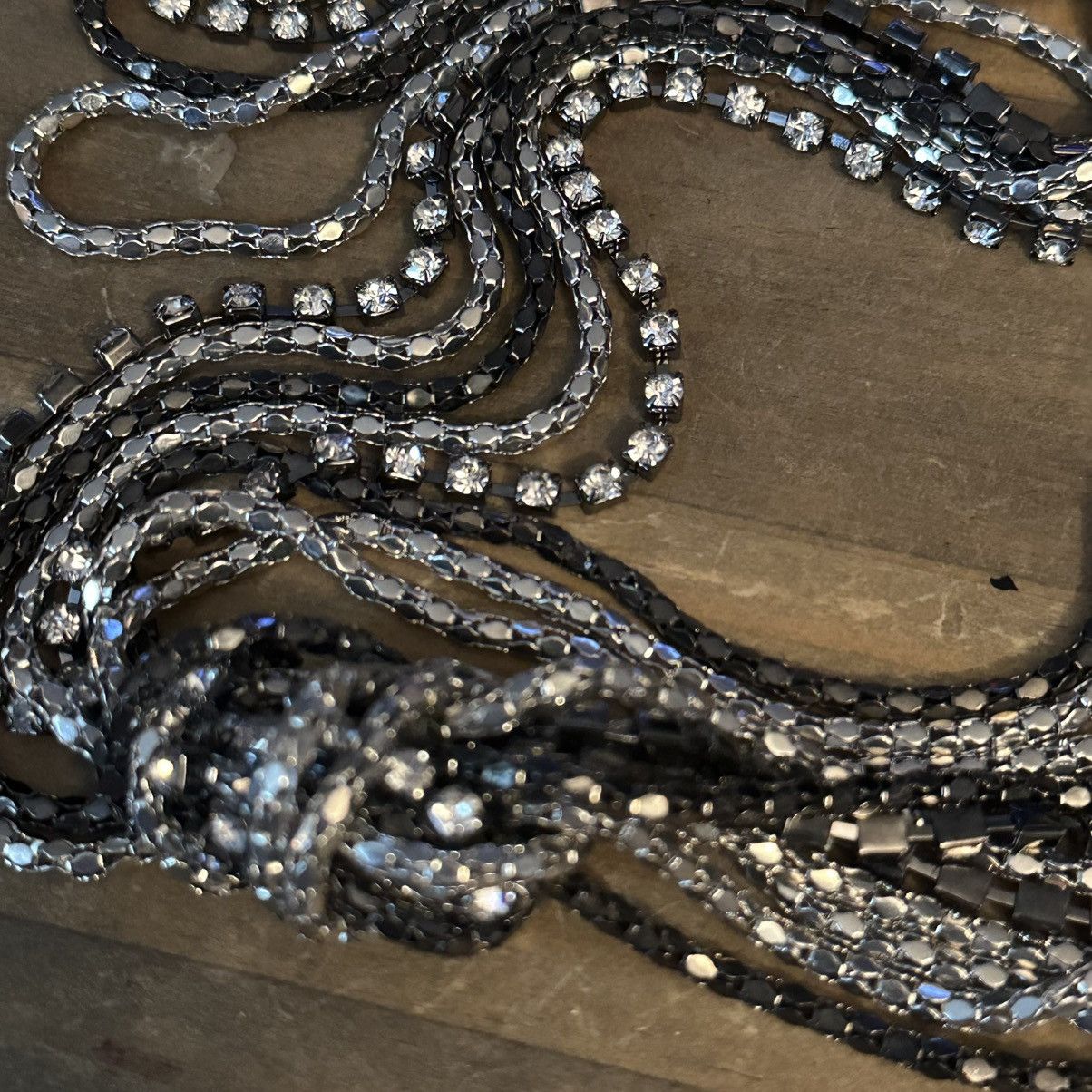 Other Long multi strand rhinestone & chain knotted tassel necklace Size ONE SIZE - 3 Thumbnail