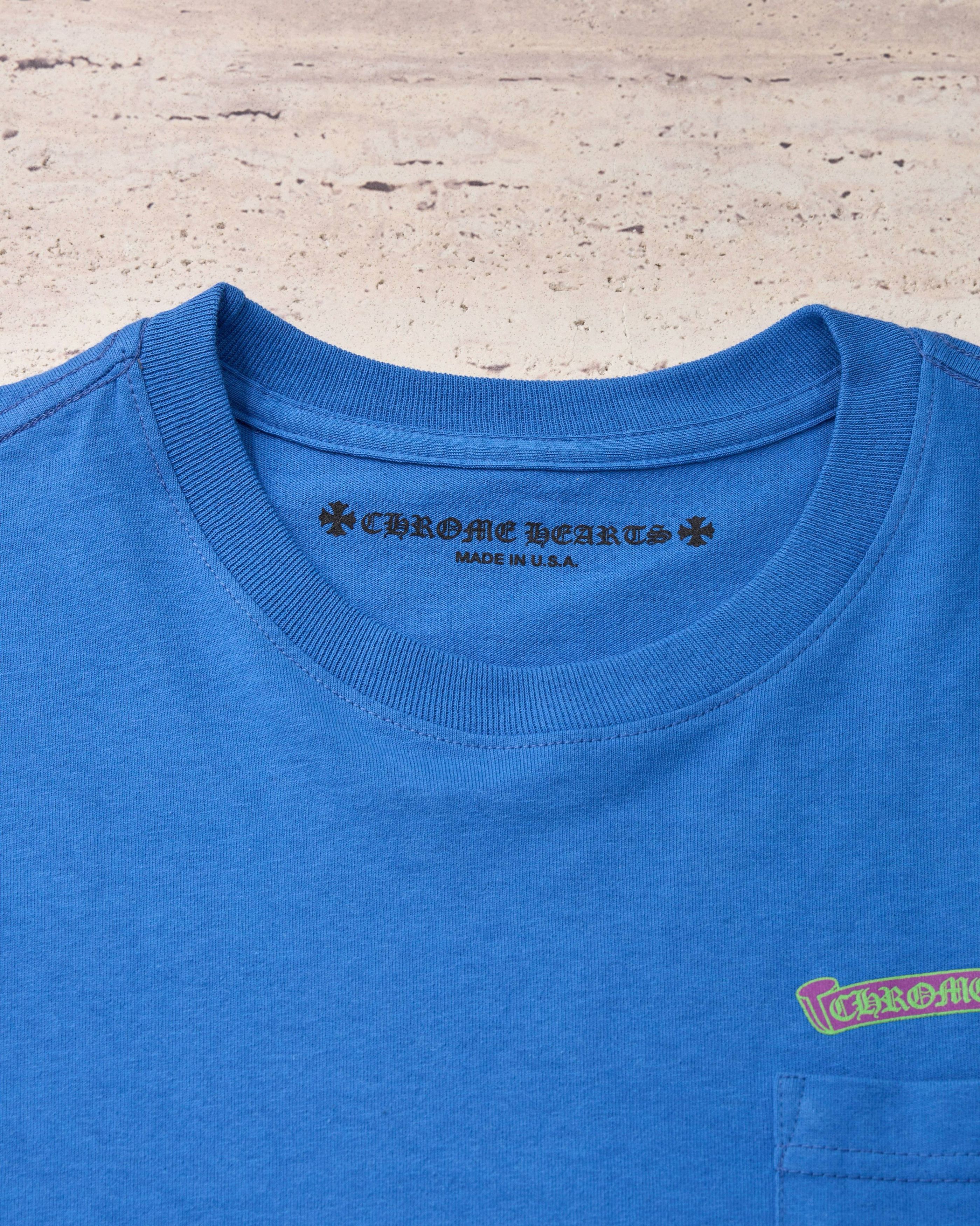 Chrome Hearts CHROME HEARTS Scroll Logo T-Shirt blue Size L / US 10 / IT 46 - 4 Thumbnail