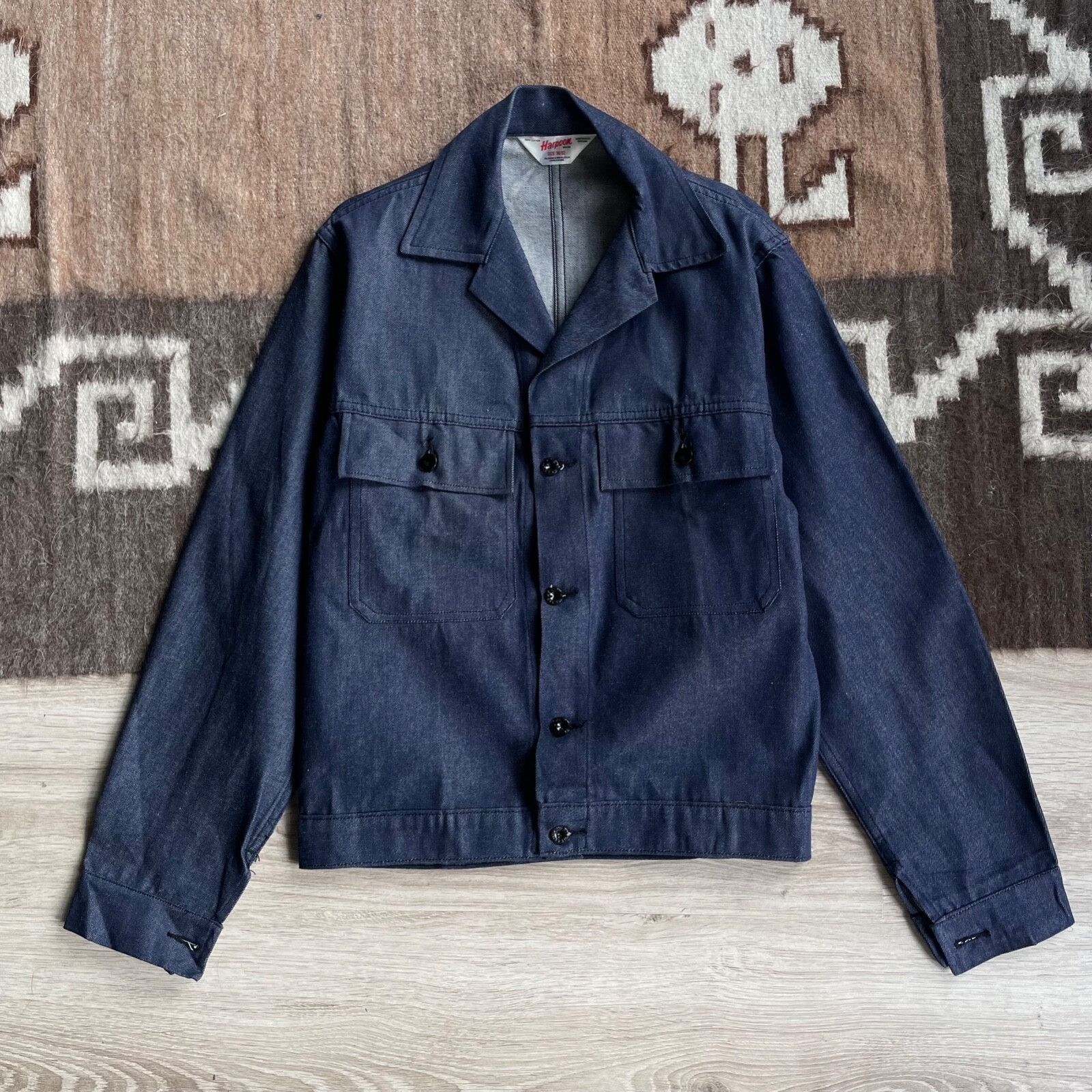 Le Laboureur Harpoon Sanforized Shrunk Vintage Chore Crop Jacket 9144AC Size US M / EU 48-50 / 2 - 2 Thumbnail