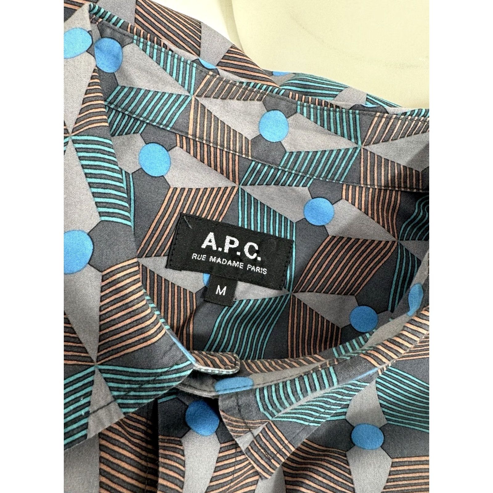 A.P.C. APC Shirt Mens M Madame Rue Paris Geometric EXCELLENT Size US M / EU 48-50 / 2 - 5 Thumbnail