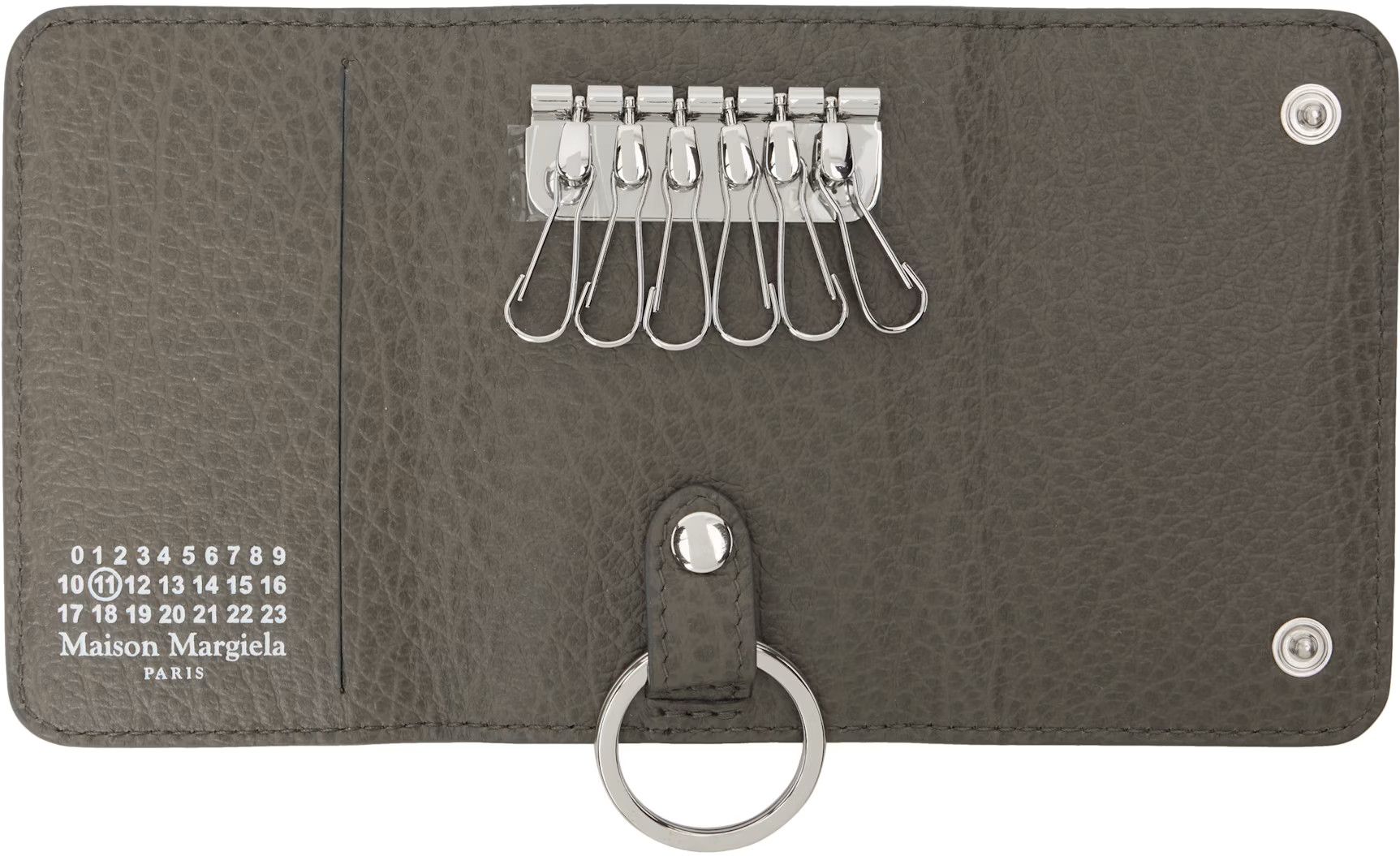 Maison Margiela Maison Margiela Gray Four Stitches Key Holder Size ONE SIZE - 3 Thumbnail