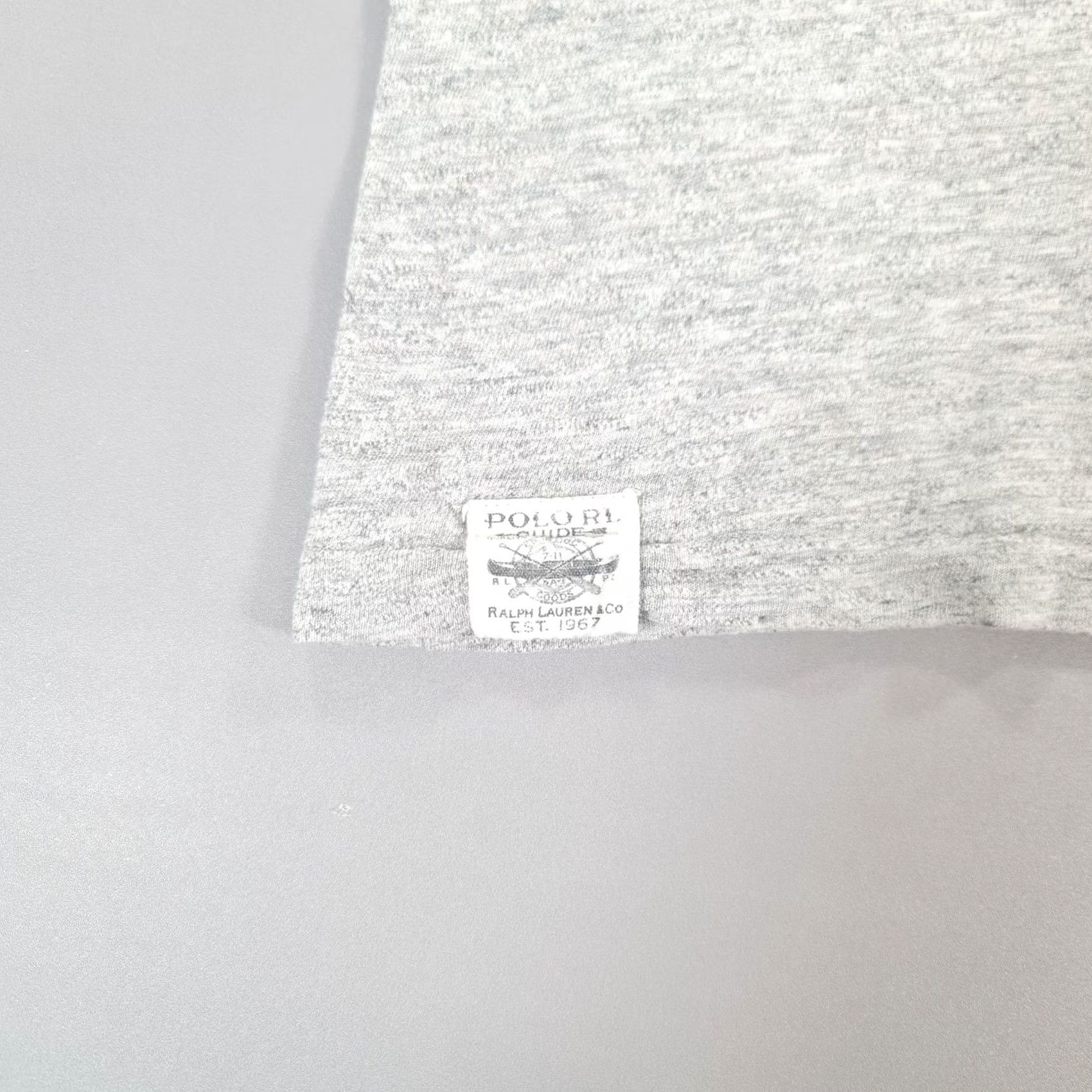 Polo Ralph Lauren Polo Ralph Lauren Mens T Shirt Grey Large Pocket Tee Cotton Short Sleeves Top Size US L / EU 52-54 / 3 - 3 Thumbnail