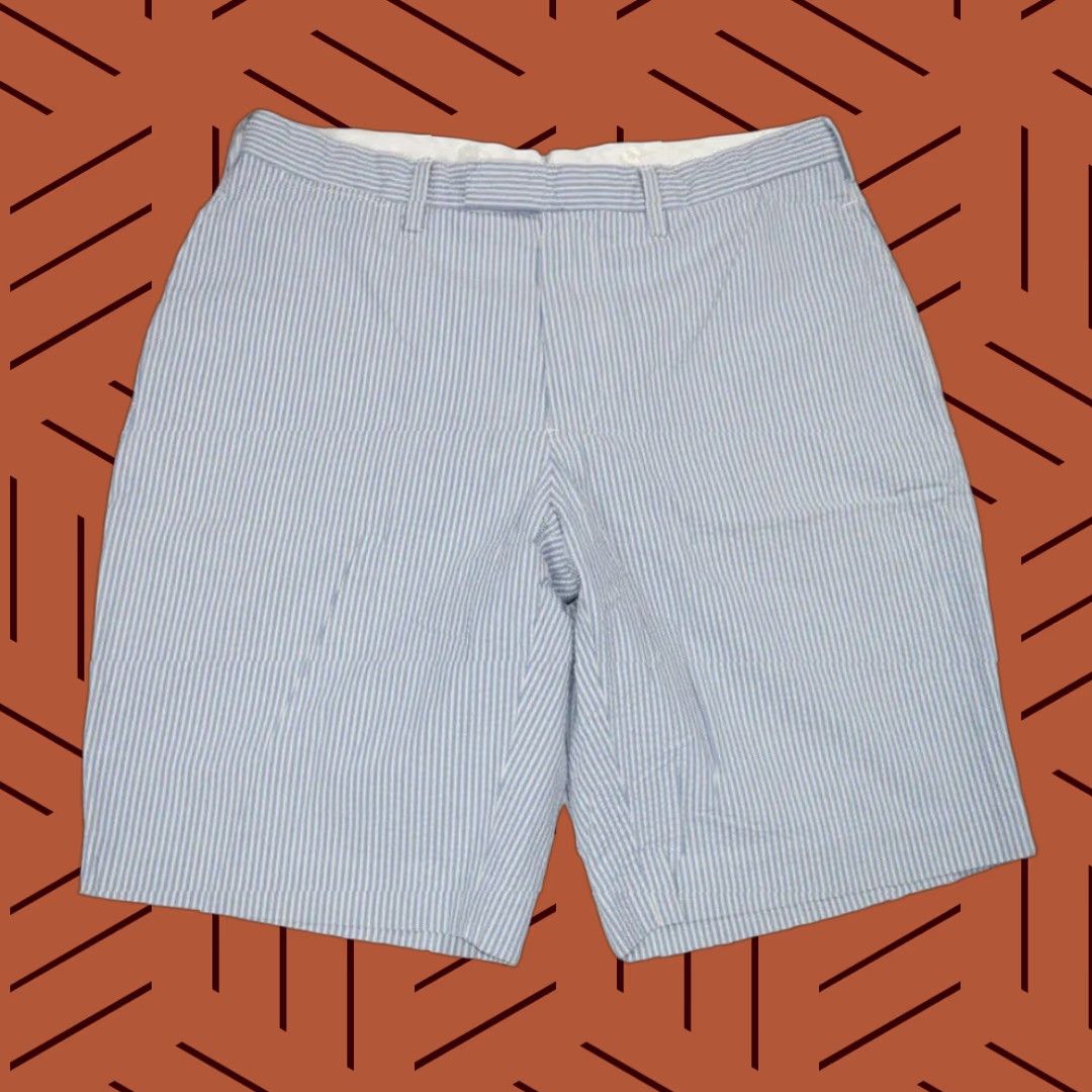 Polo Ralph Lauren POLO RALPH LAUREN MENS SEERSUCKER BLUE STRIPED BERMUDA SHORTS 35 SUSPENDER BUTTONS 90s Size US S / EU 44-46 / 1 - 1 Thumbnail