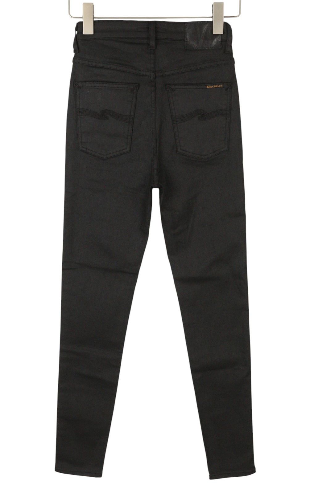 Nudie Jeans HIGHTOP TILDE PAINTED BLACK W27/L32 Coated Skinny 87254 Size 27" / US 4 / IT 40 - 2 Thumbnail