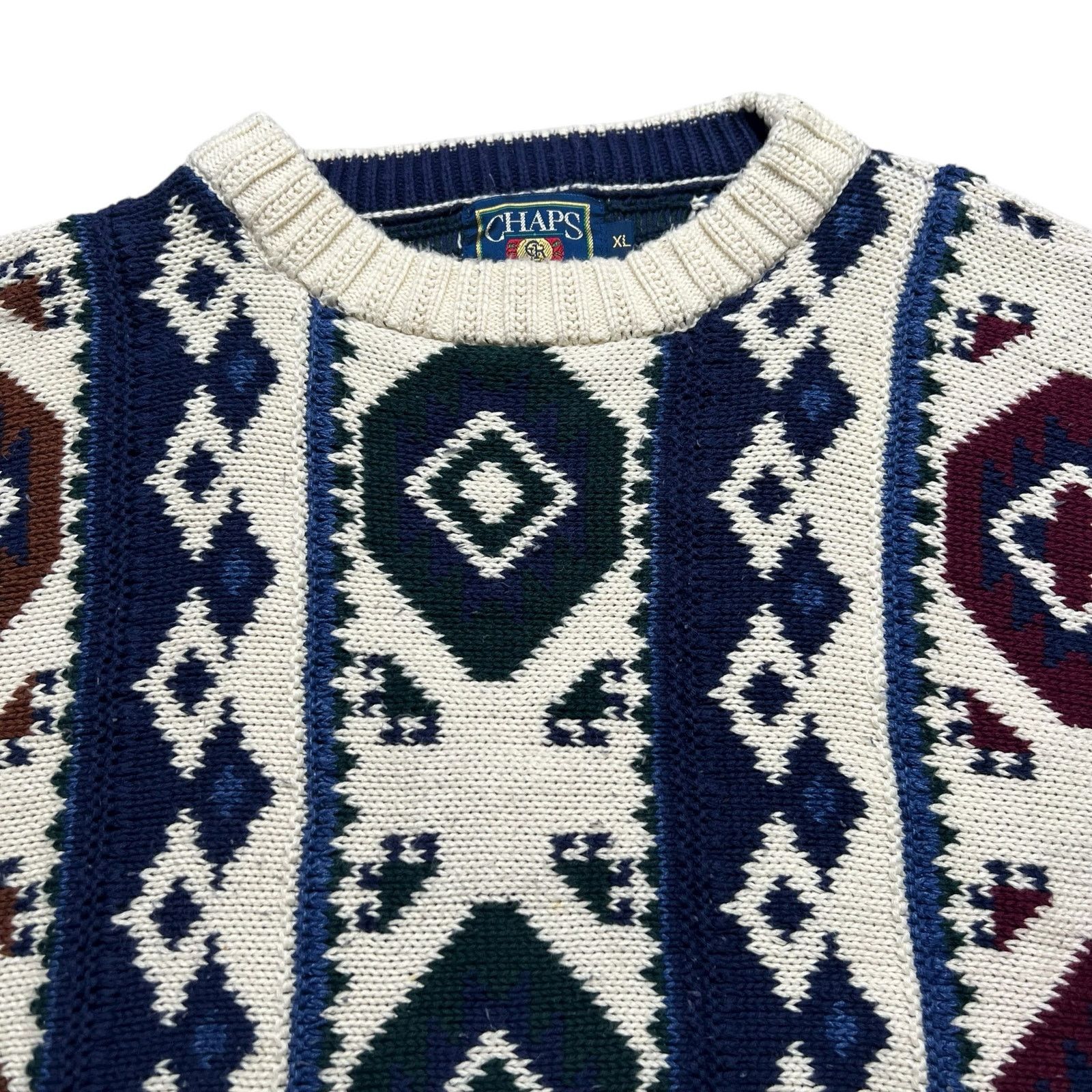Ralph Lauren Vintage Chaps Ralph Lauren Aztec Knit Sweater XL Size US XL / EU 56 / 4 - 3 Thumbnail