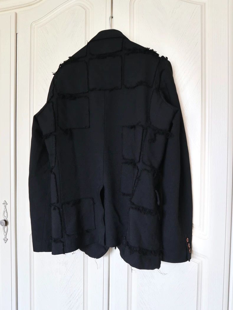 Comme Des Garcons Black polyester checkered suit 2502-Nex