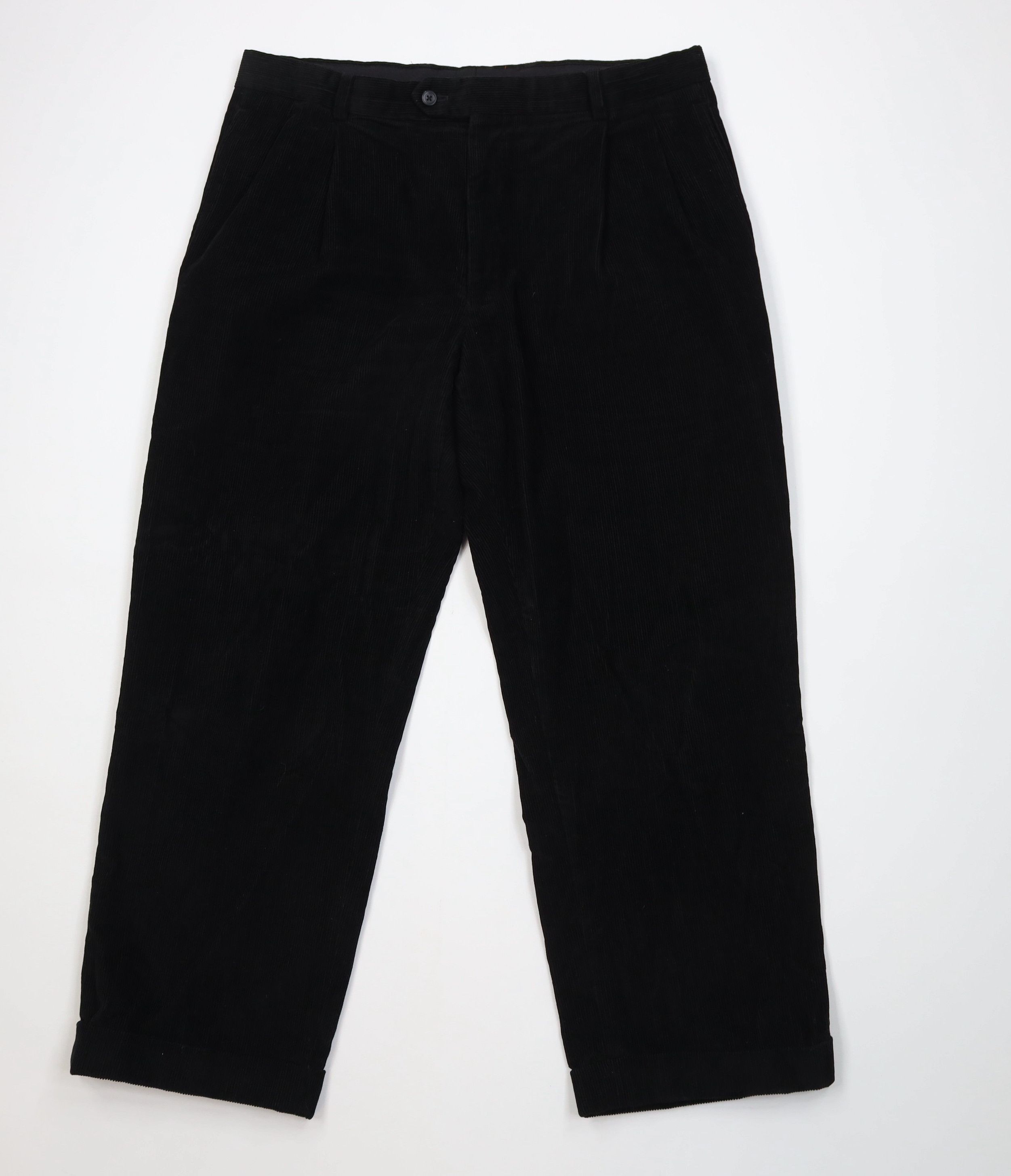 Vintage Vintage 90s Streetwear Wide Leg Corduroy Chino Pants Black Size US 36 / EU 52 - 1 Thumbnail