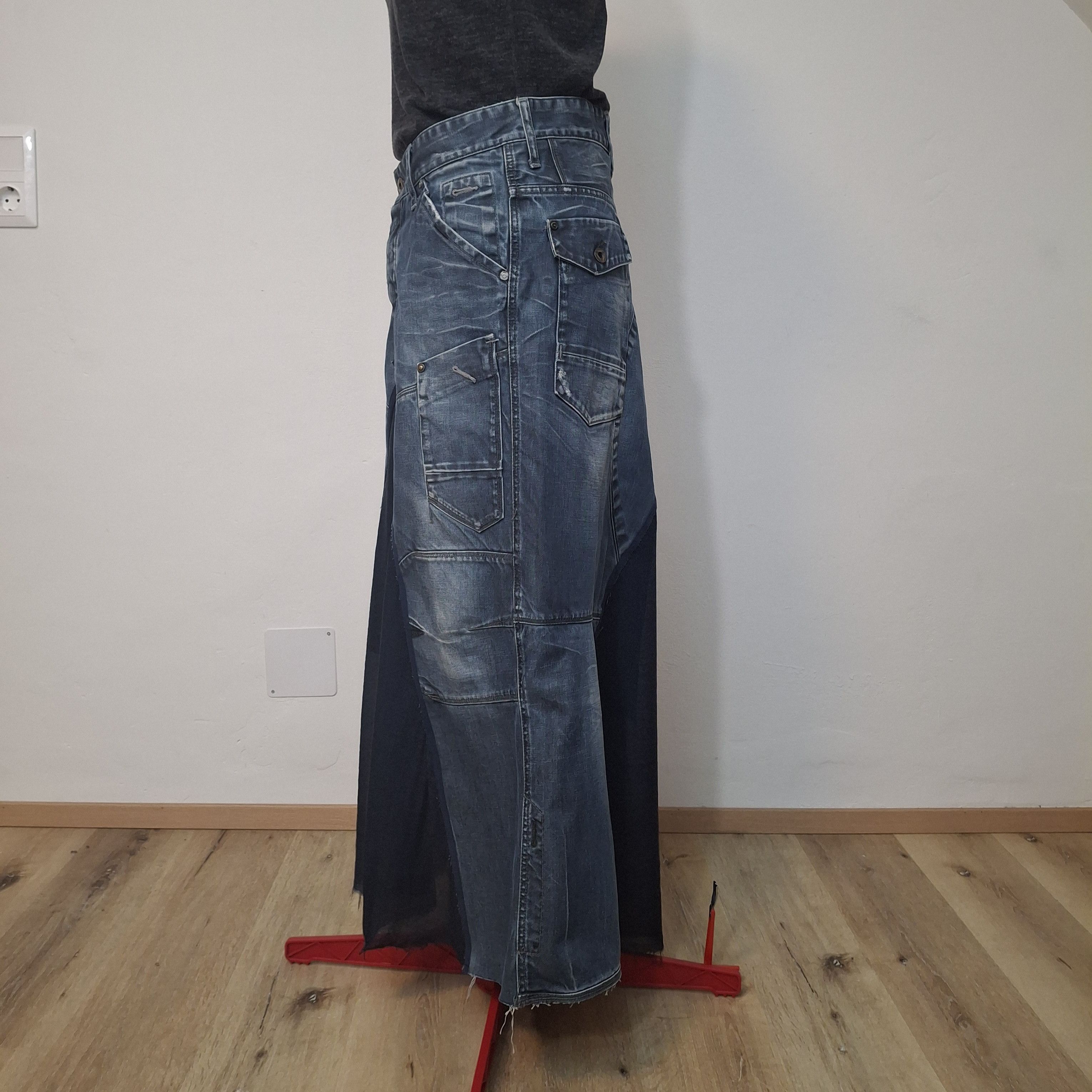 G-Star G-Star RAW Archive Y2K Reworked Denim Maxi Skirt 33" Size 33" - 15 Thumbnail