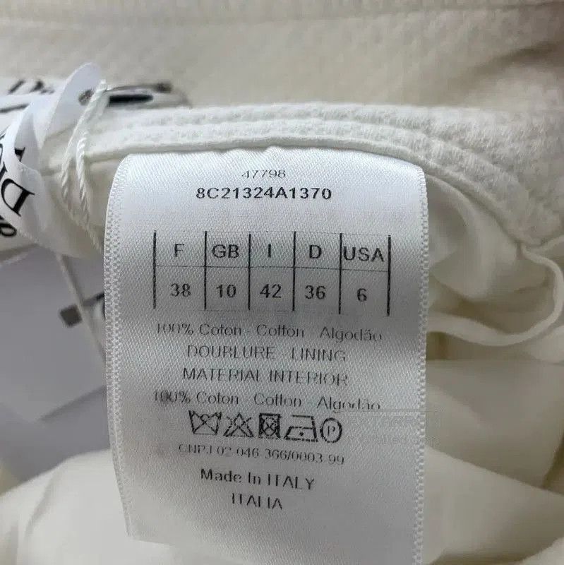 Dior Dior White Cotton Women's Midi Skirt . Size 23" - 4 Thumbnail