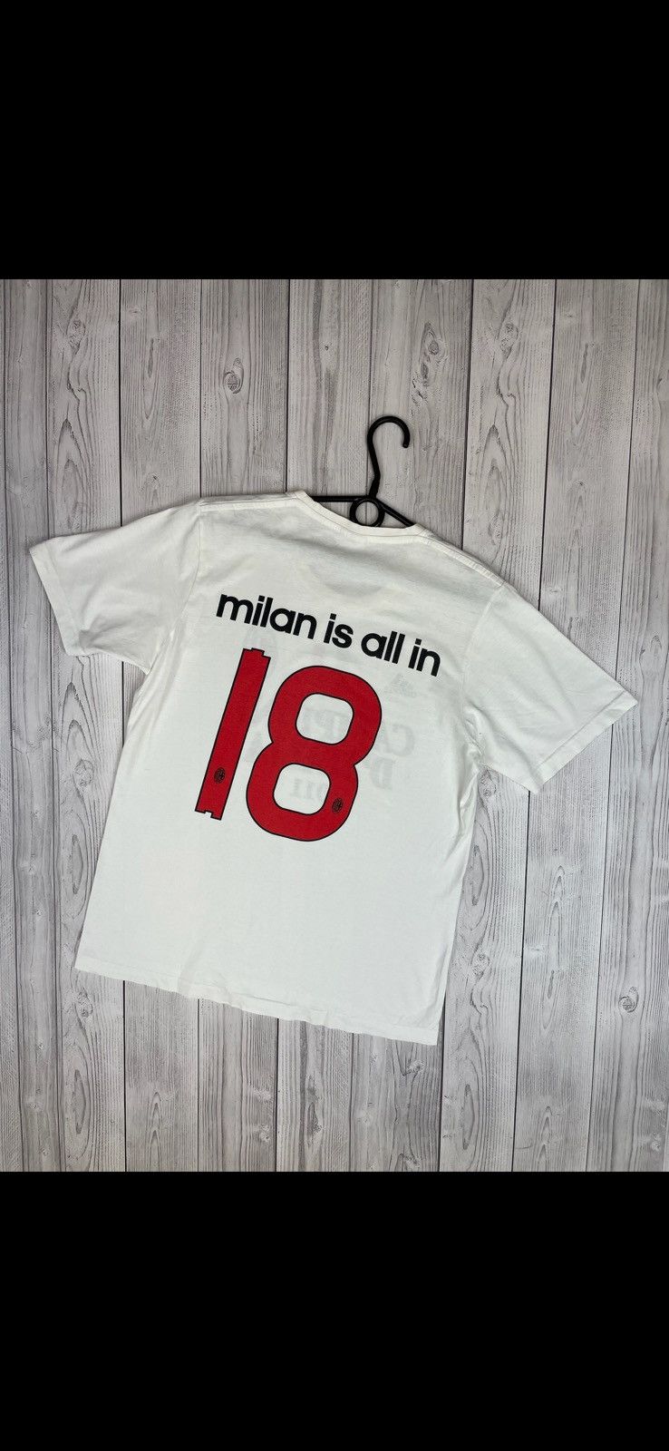 Vintage Vintage AC Milan is all in 18 tee champions italia Size US L / EU 52-54 / 3 - 2 Thumbnail