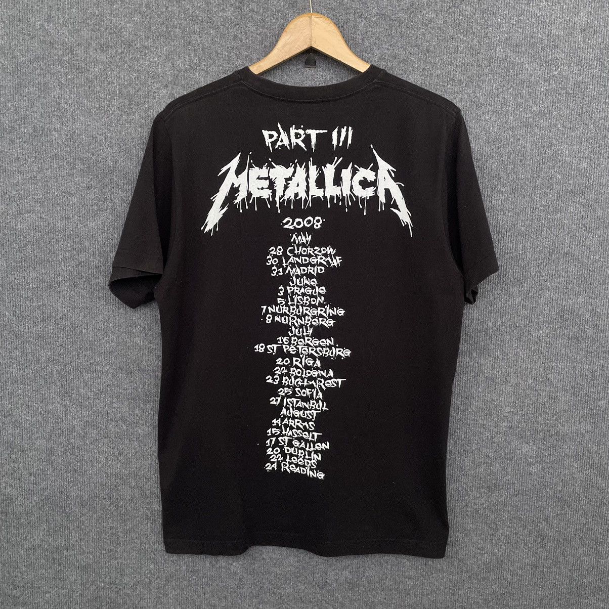 Band Tees × Metallica Vintage 2008 Metallica Part III Tour T Shirt Size US L / EU 52-54 / 3 - 1 Thumbnail