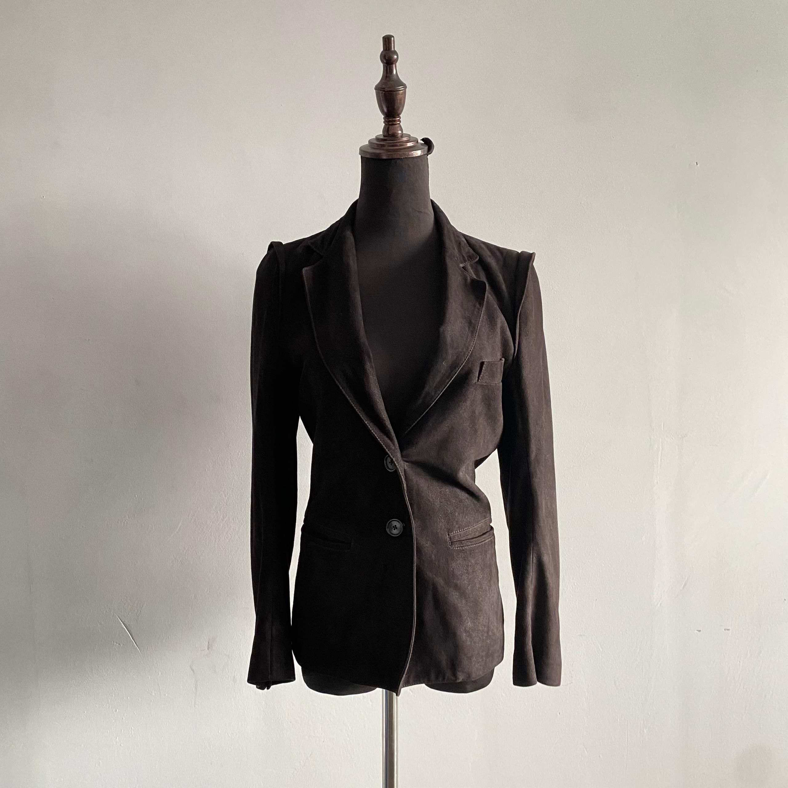 Ann Demeulemeester FW03 Ann Demeulemeester leather blazer Size S / US 4 / IT 40 - 1 Thumbnail