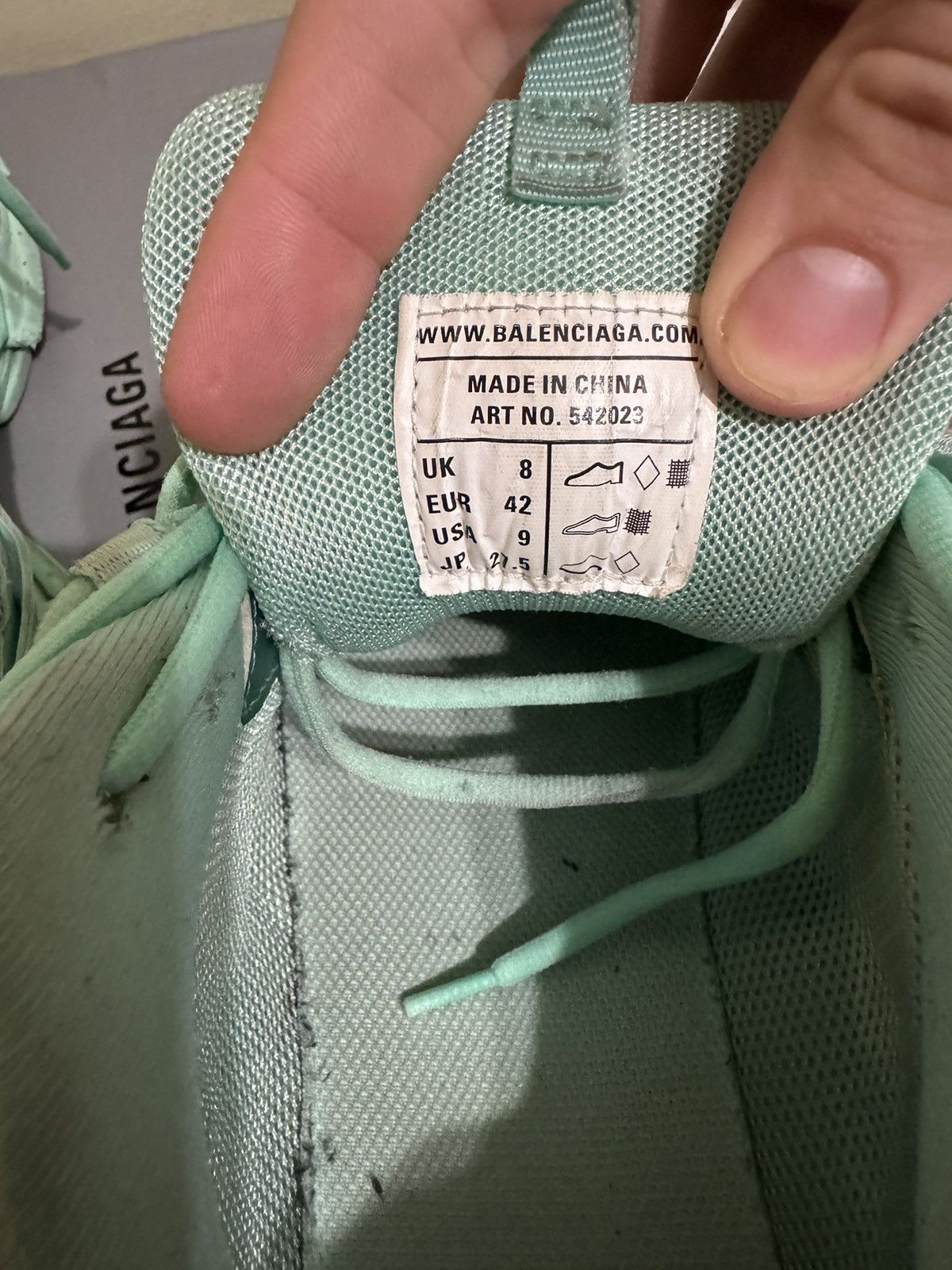 Balenciaga Balenciaga track ‘Recycled mint’ with box Size US 9 / EU 42 - 6 Thumbnail
