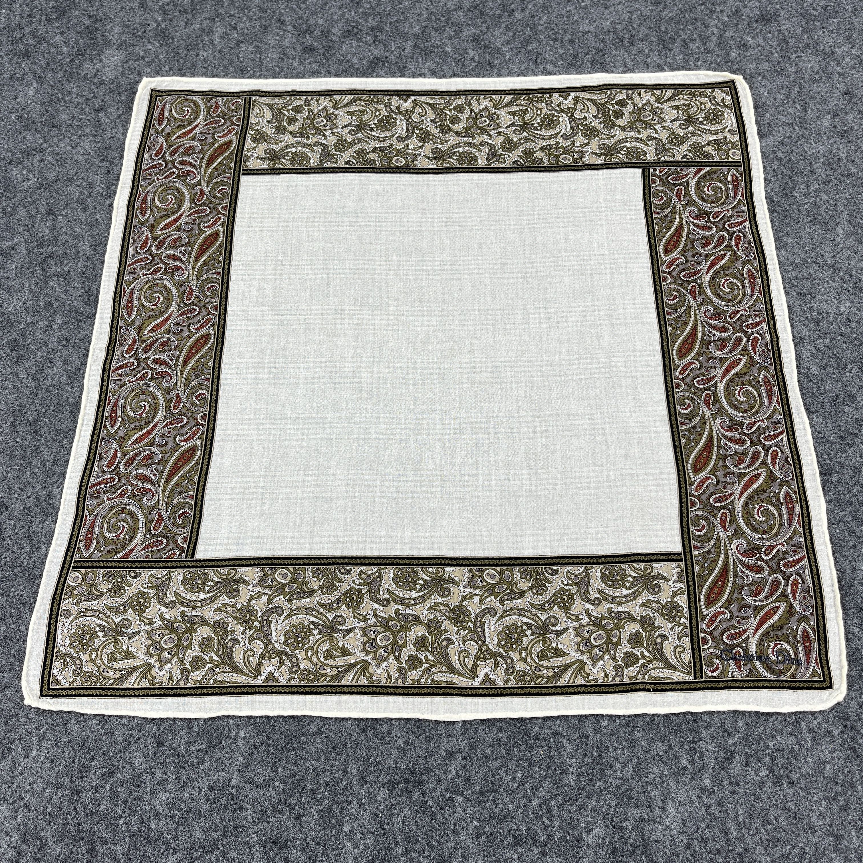 Christian Dior Monsieur Paisley Christian Dior Handkerchief / Neckerchief B143 Size ONE SIZE - 1 Thumbnail