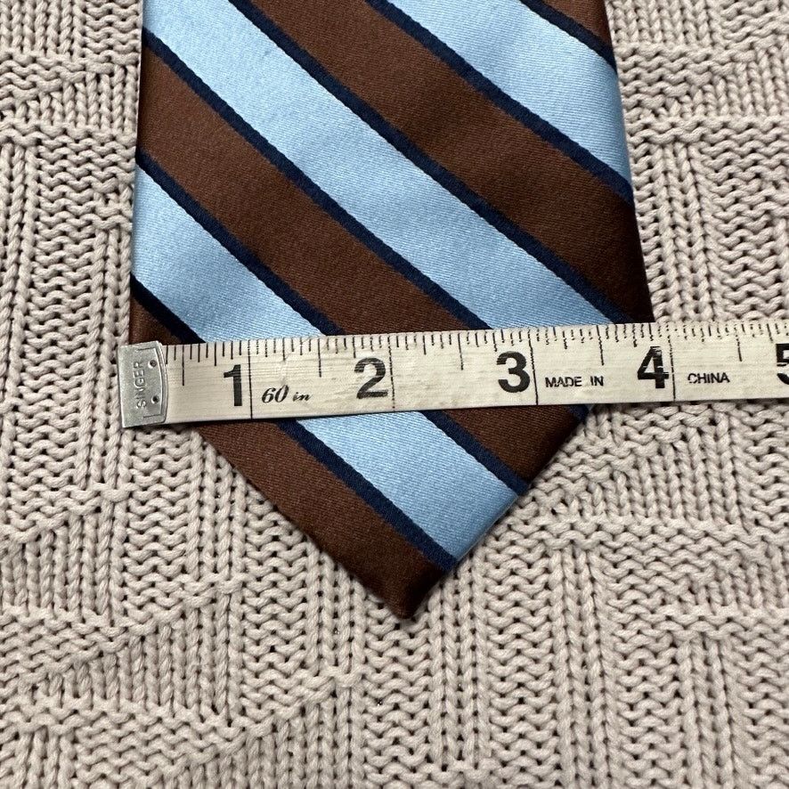 Stafford Vintage Stafford brown and blue striped silk tie Size ONE SIZE - 5 Thumbnail