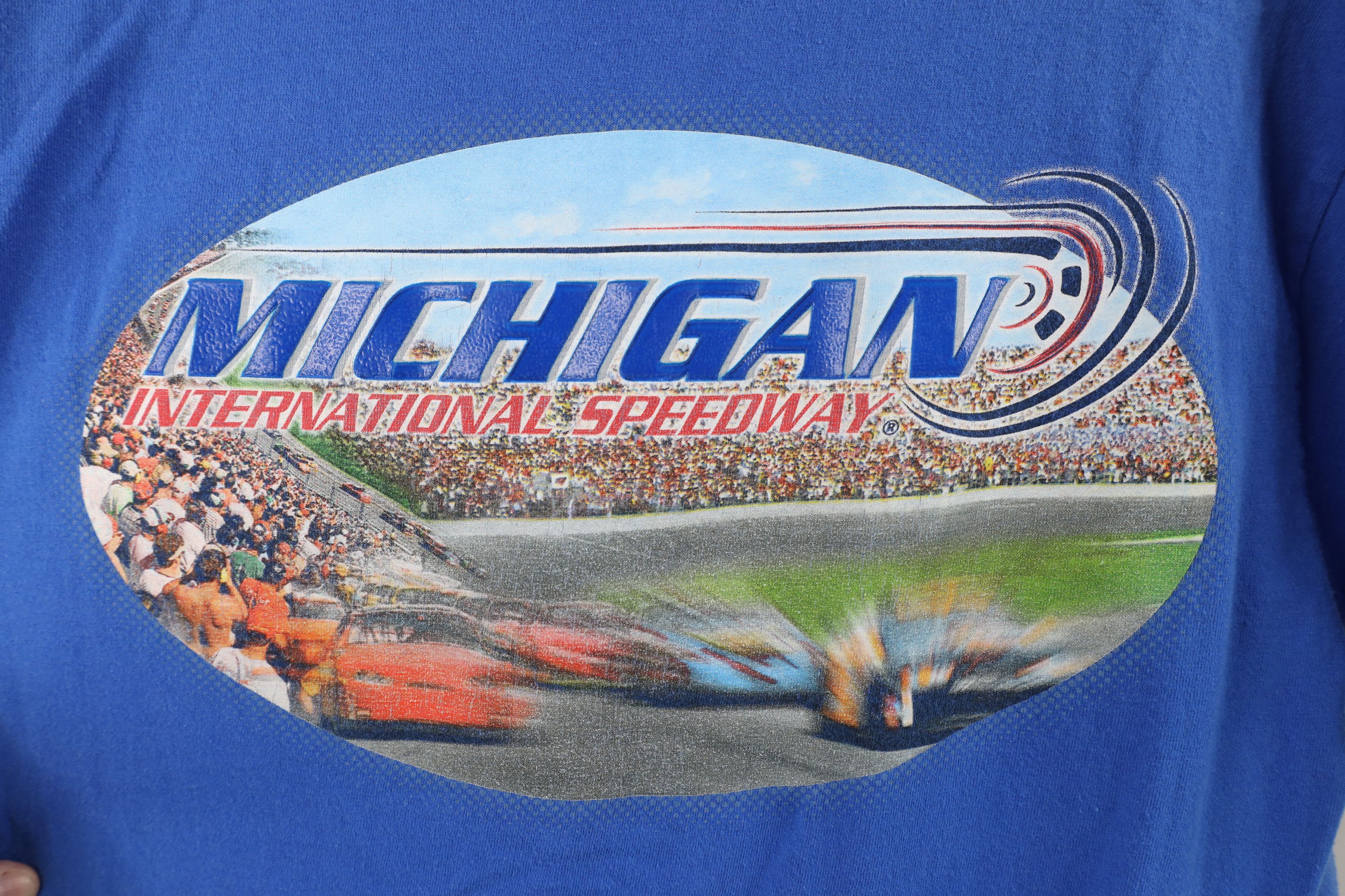 Vintage Vintage Y2K NASCAR Michigan International Speedway T-Shirt Size US M / EU 48-50 / 2 - 10 Thumbnail