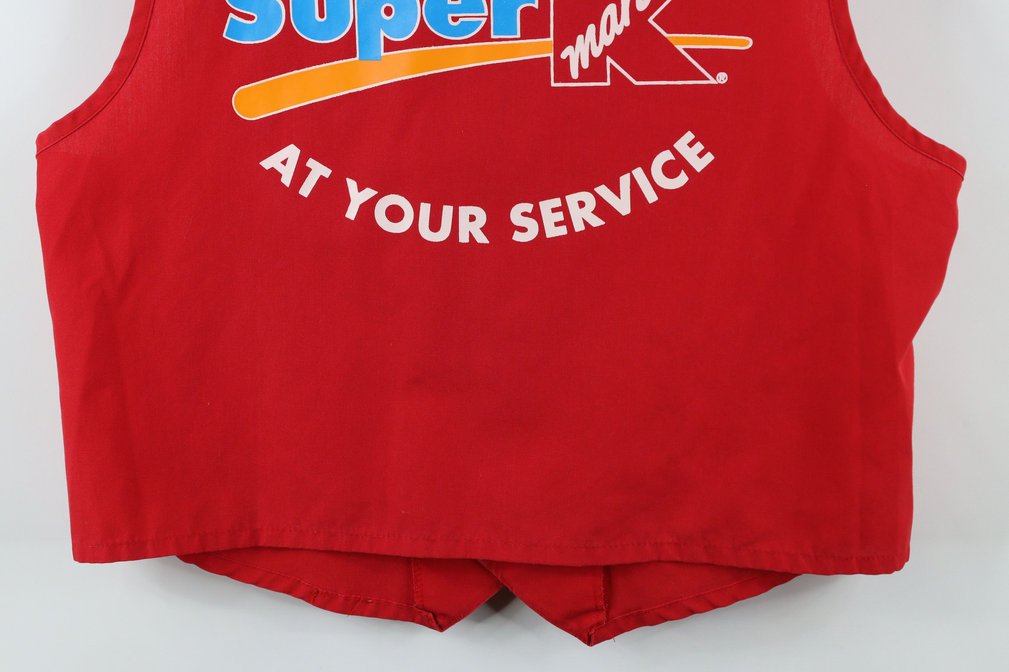 Vintage Vintage 90s Streetwear Super K Mart Center Greeter Vest Red Size US L / EU 52-54 / 3 - 14 Thumbnail